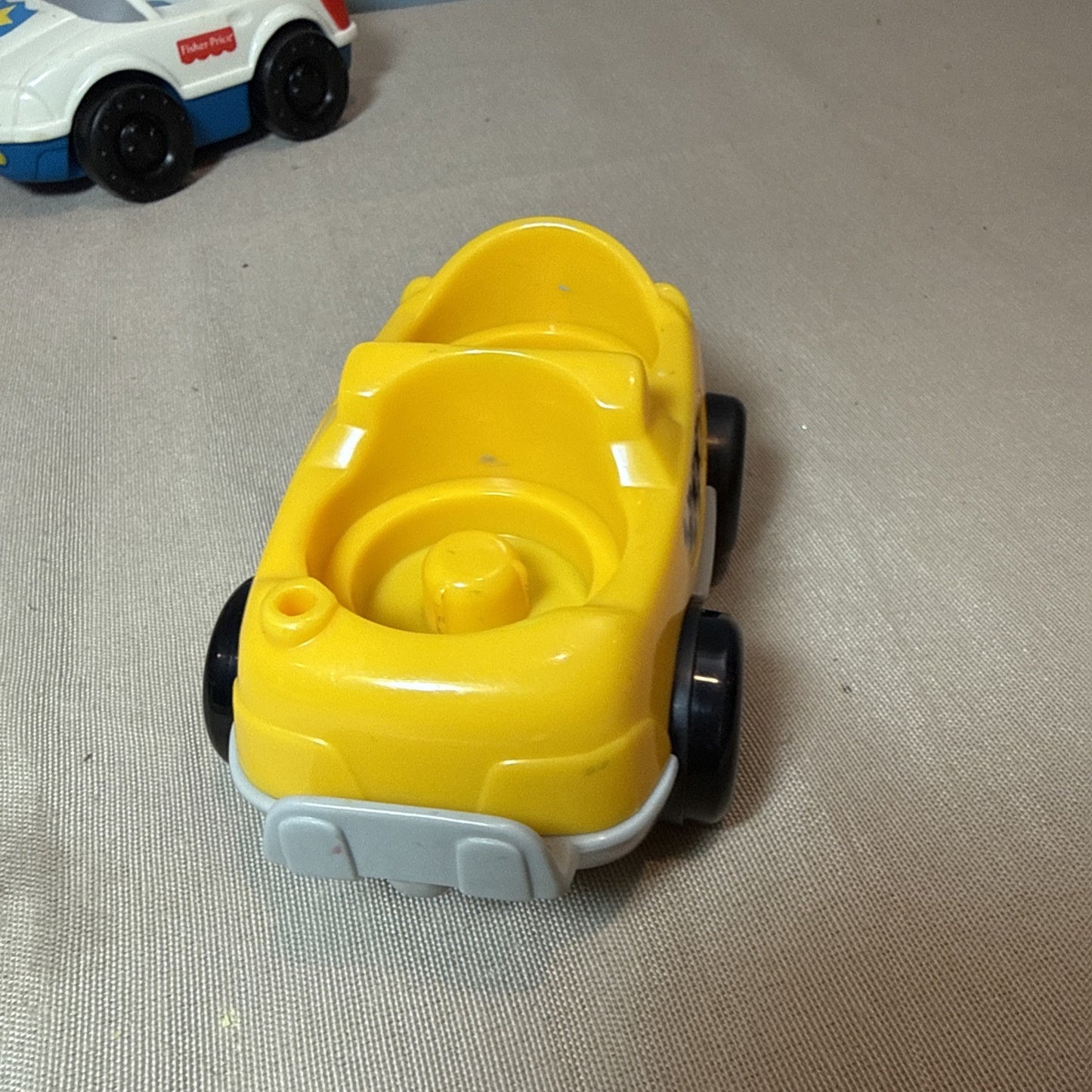 Fisher Price Little People Vehicle Lot Trolley Police Car Taxi Preschool Toys