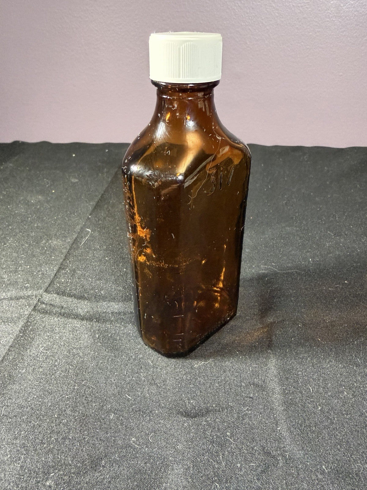 Vintage Amber Glass Medicine Bottles Clear Glass Lot of 3 Apothecary