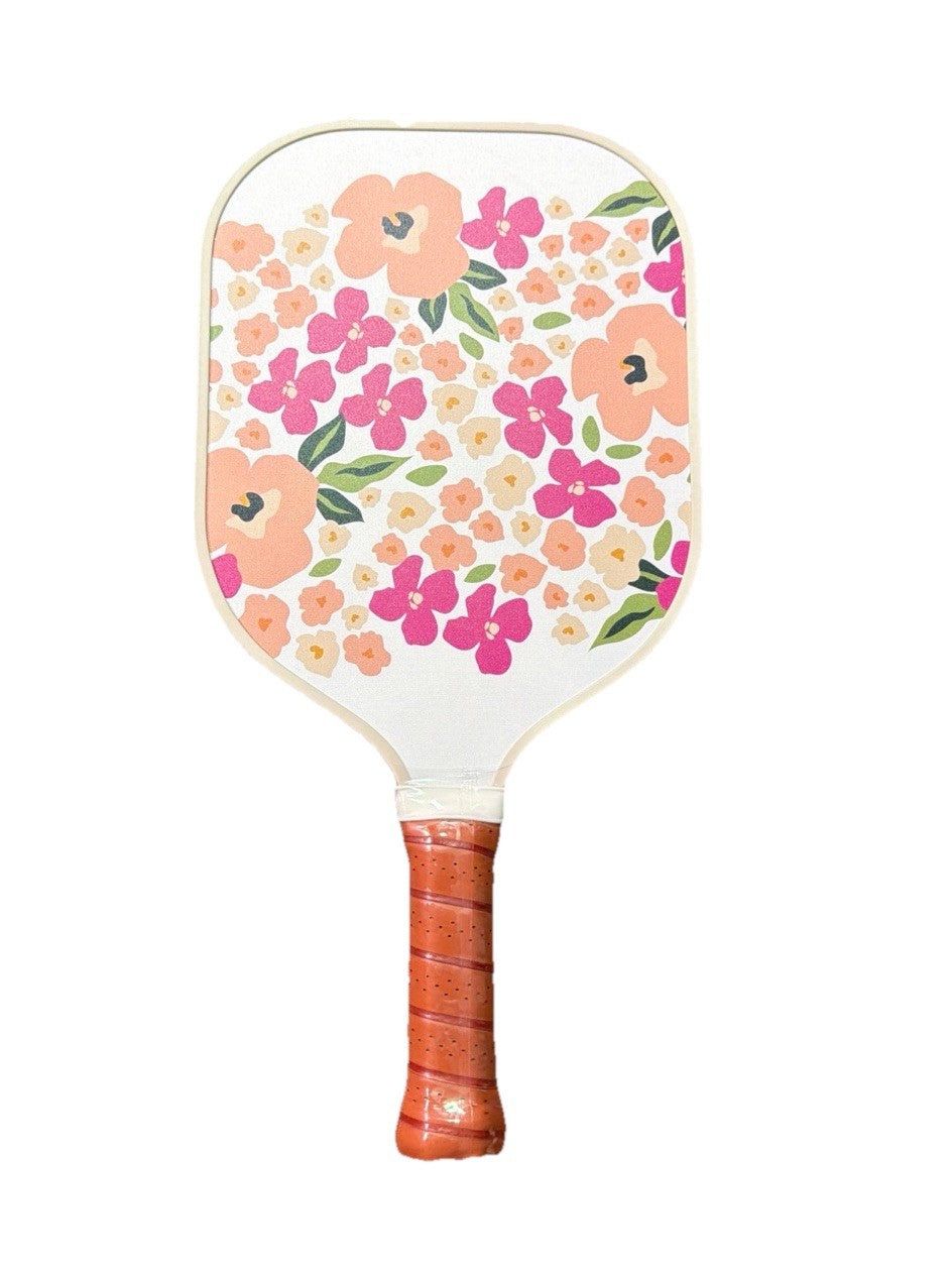 Pickleball Paddle Darling Effect Floral Pink Flower Design