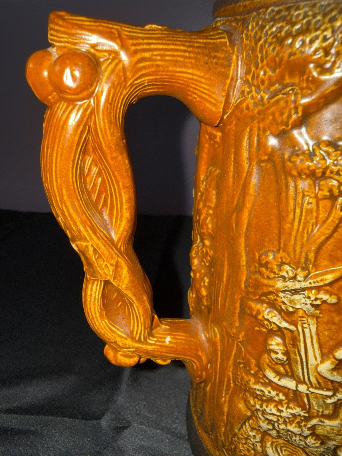Vintage Western Germany Stoneware Beer Stein Hunting Scene Mug
