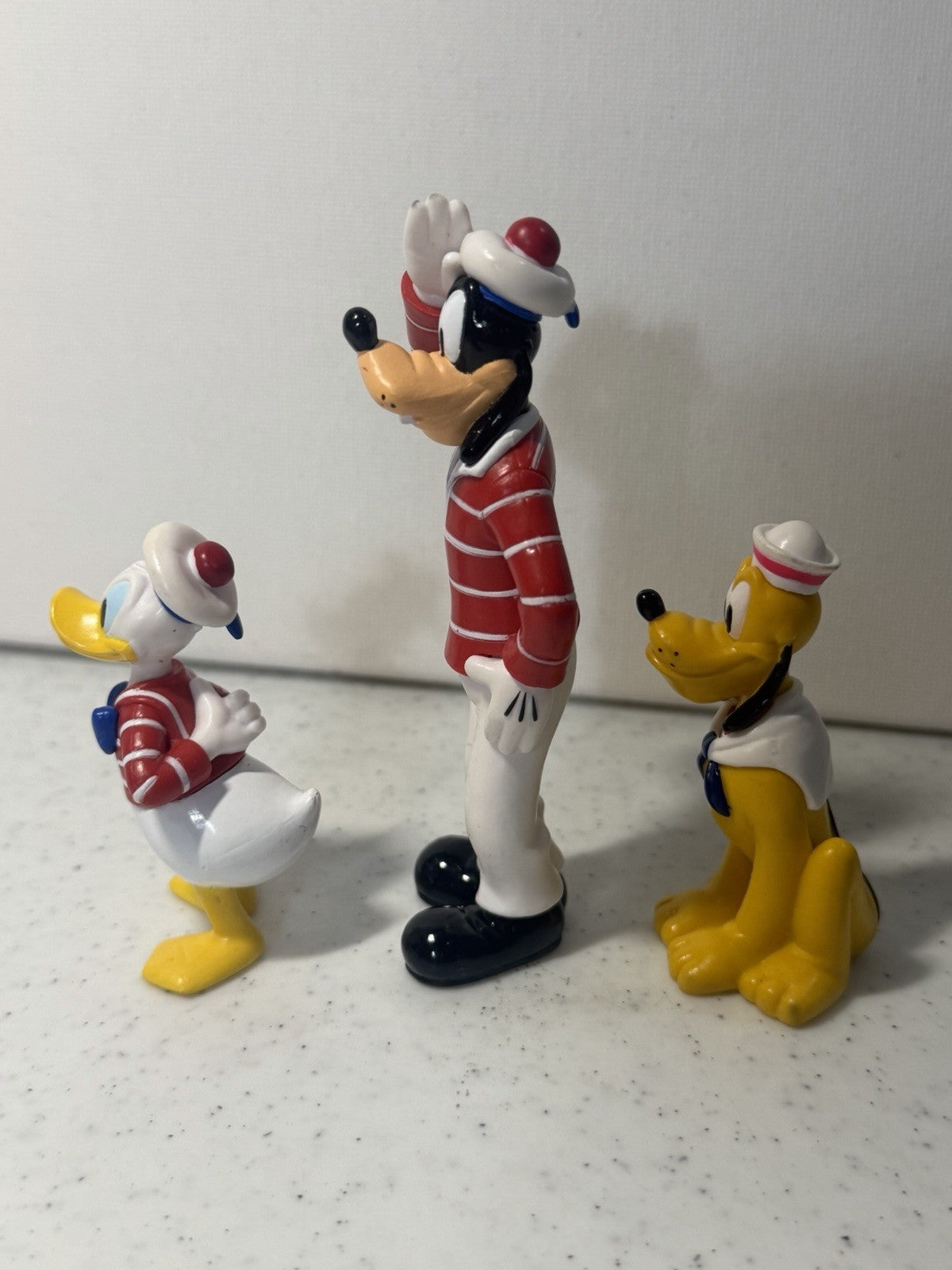 Disney Sailor Figure Lot Goofy Donald Duck Pluto Nautical PVC Toy Set of Three