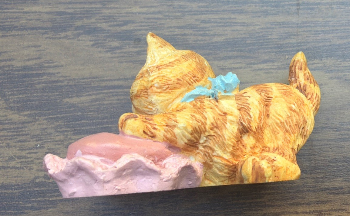 Miniature Cat Figurines Mixed Lot Tiny Ceramic Resin Cats