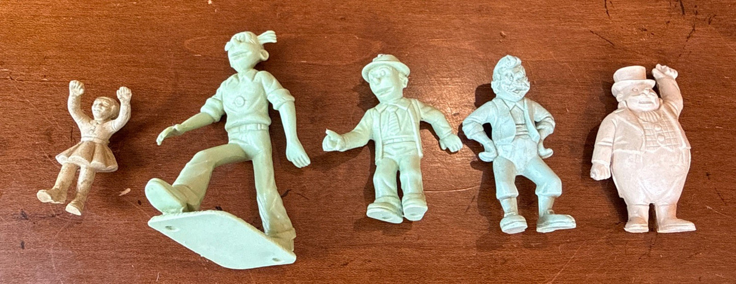 Vintage 1950s Marx Figures Dagwood Disney Blondie Little Girl Geppetto Lot Of 5