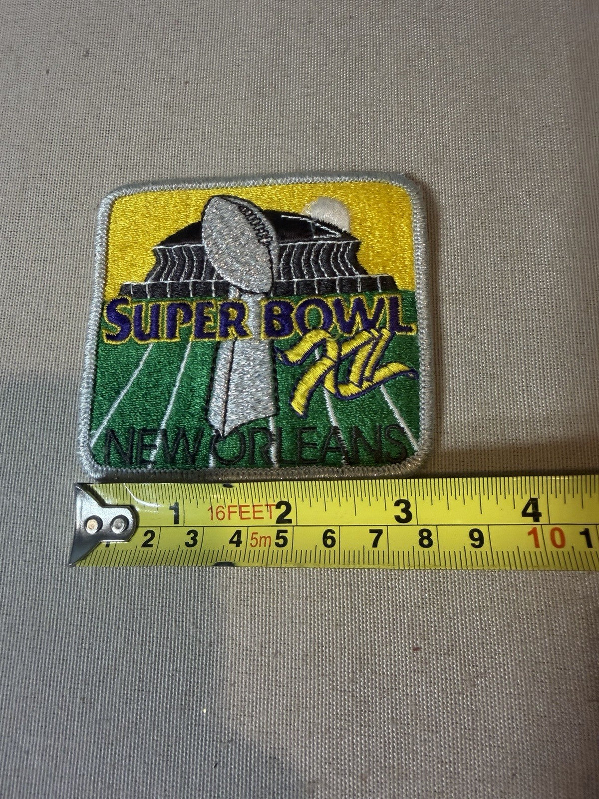 Vintage Super Bowl XXIV New Orleans 1990 Embroidered NFL Football Souvenir Patch