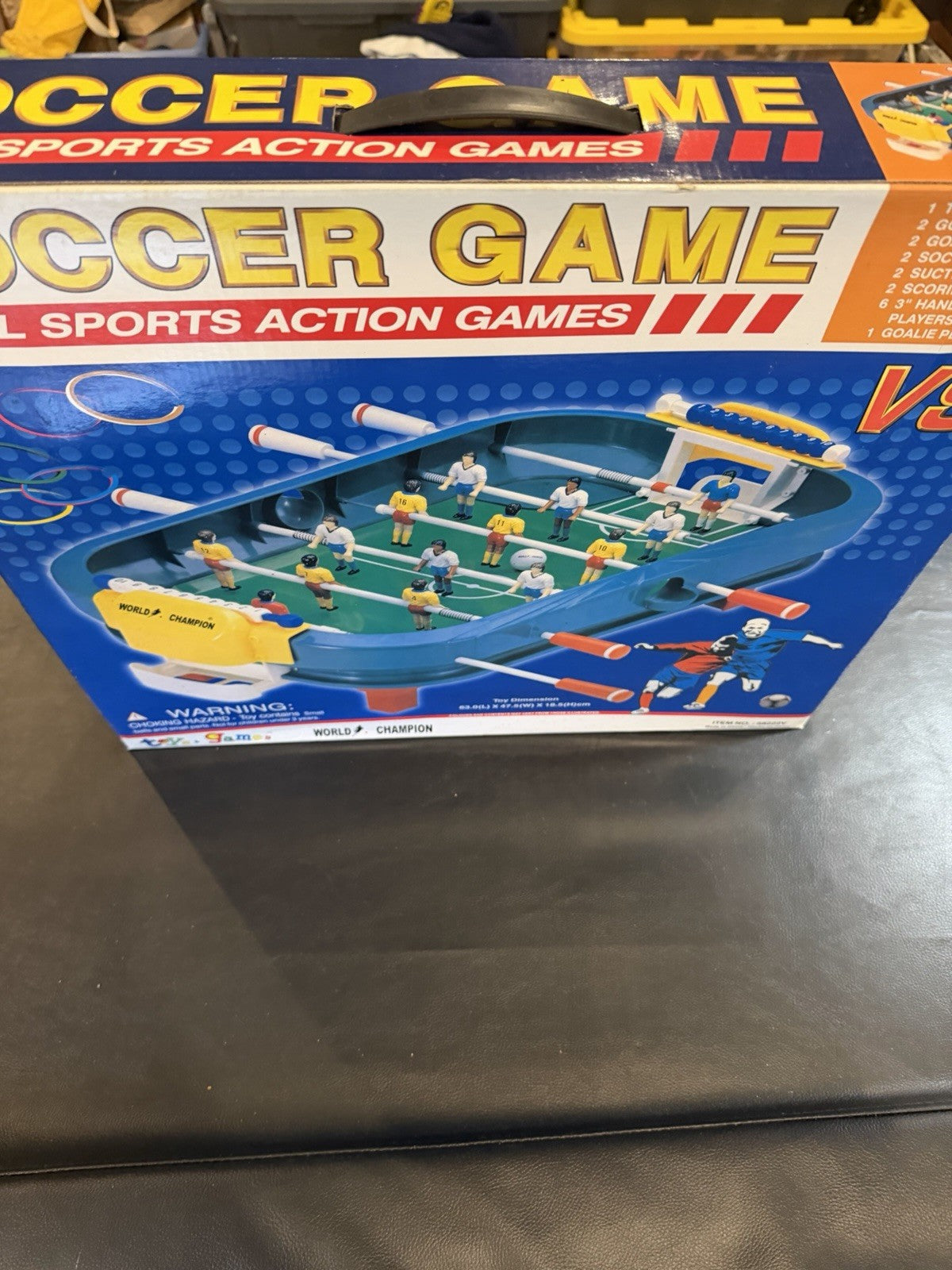 Vintage World Champion Tabletop Soccer Game Real Sports Action New in Box Toy