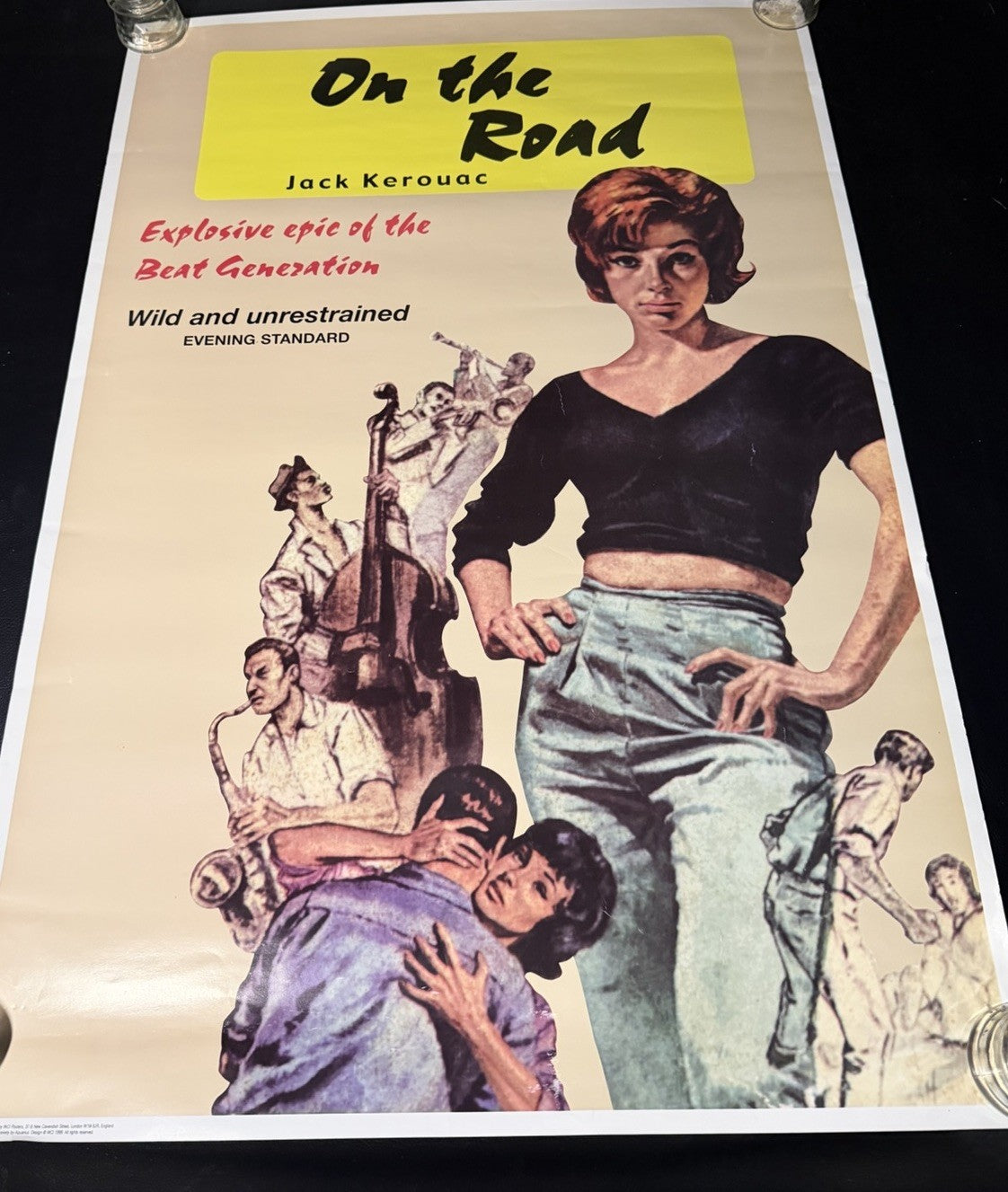 Vintage 1999 Jack Kerouac On the Road Poster Beat Generation Art 24.5x36"