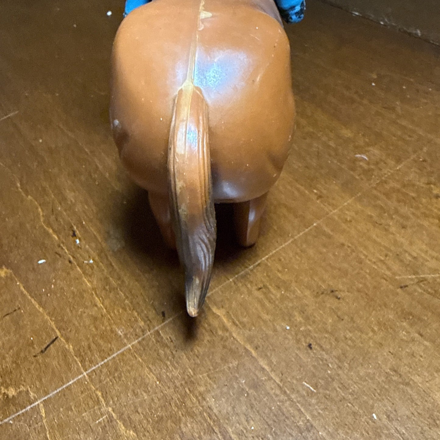 Vintage Wind Up Galloping Western Hero Horse and Rider Toy WORKS