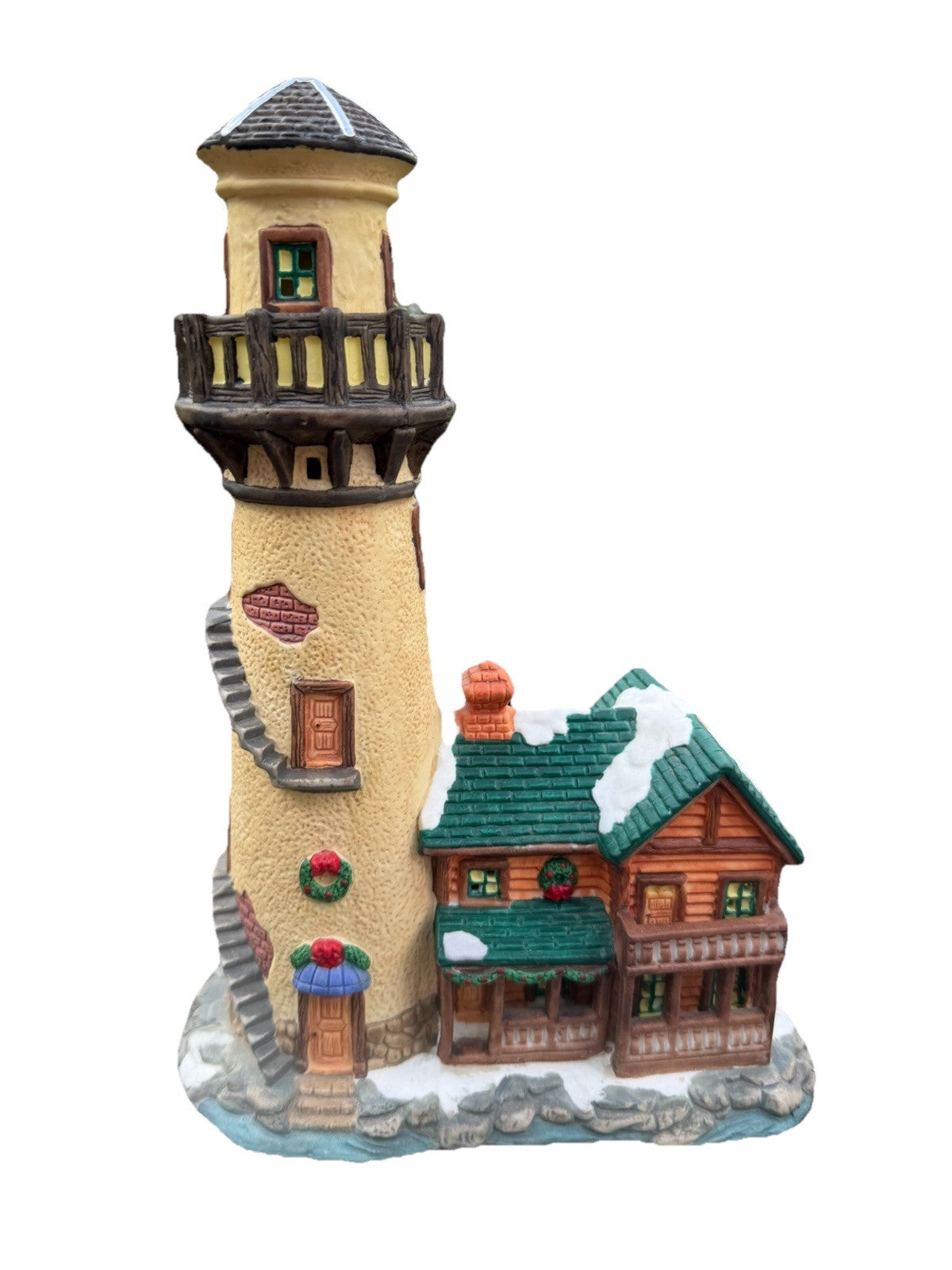 Dickens Collectables Victorian Lighthouse 1998 Lighted Christmas Village