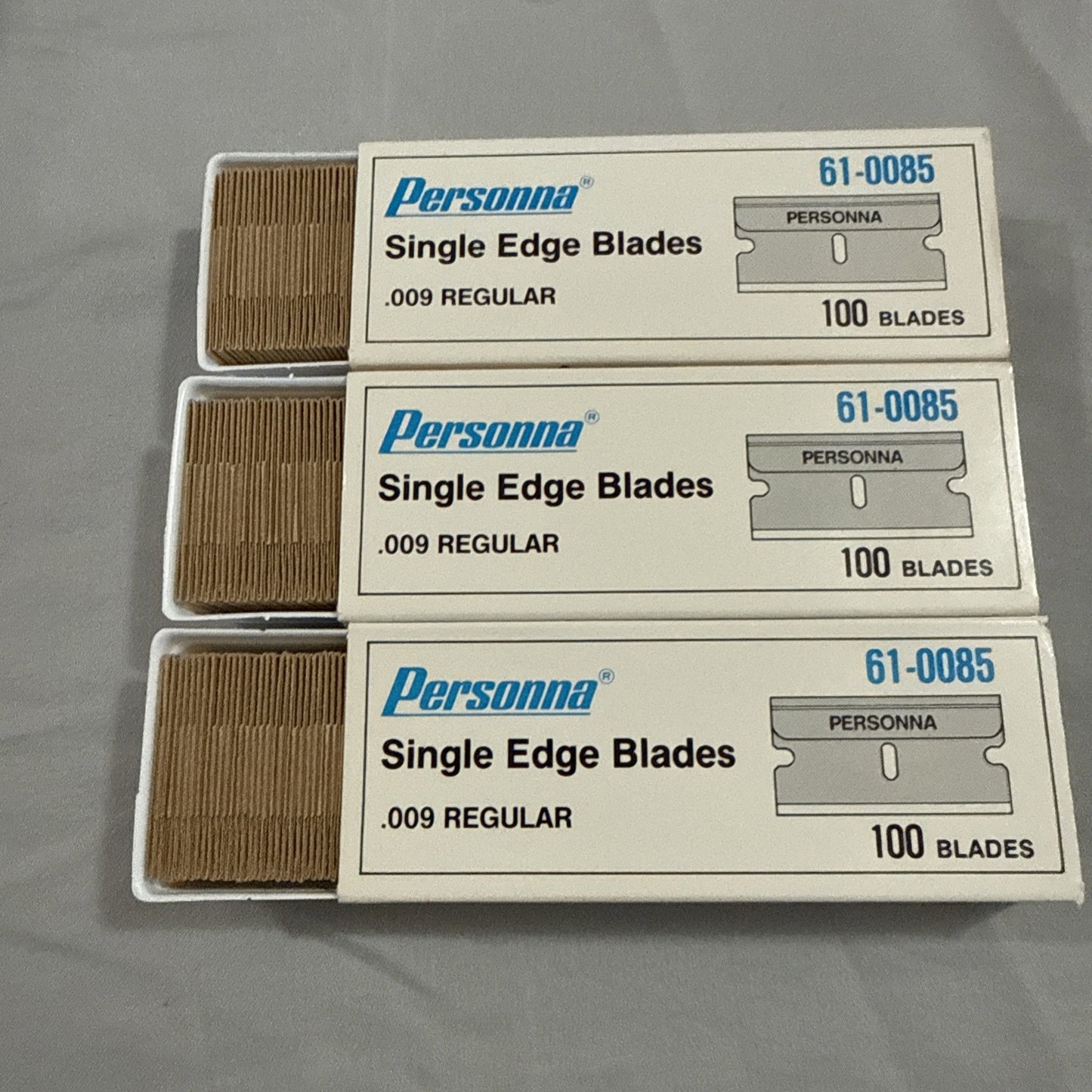 Personna 61-0085 Single Edge Blades .009 Carbon Steel 3 Pack 300 Count