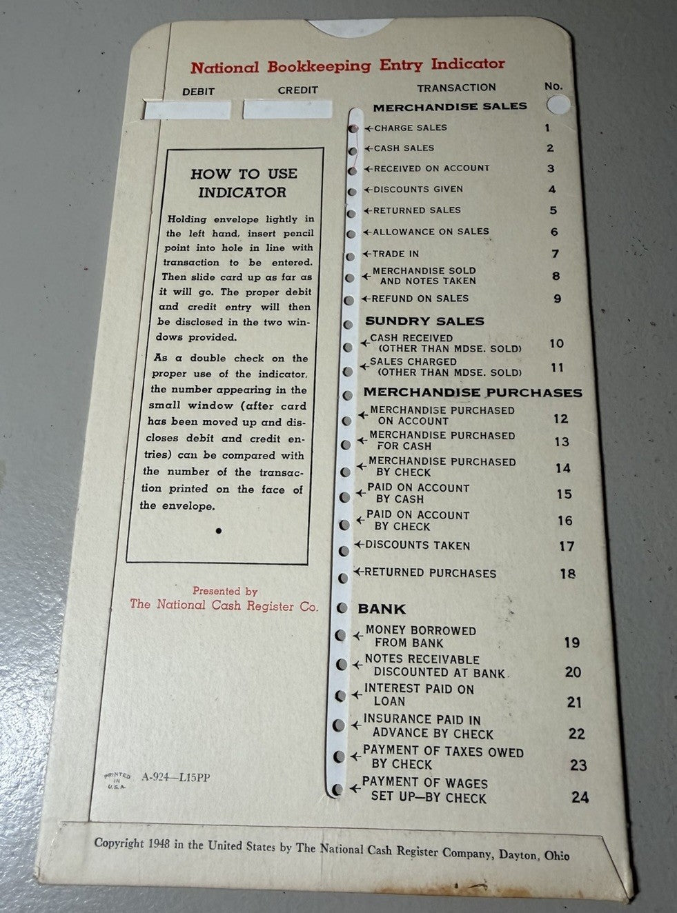 Vintage Accounting Booklets Lot 5 1957 1960 National Bookkeeping Entry Manuals