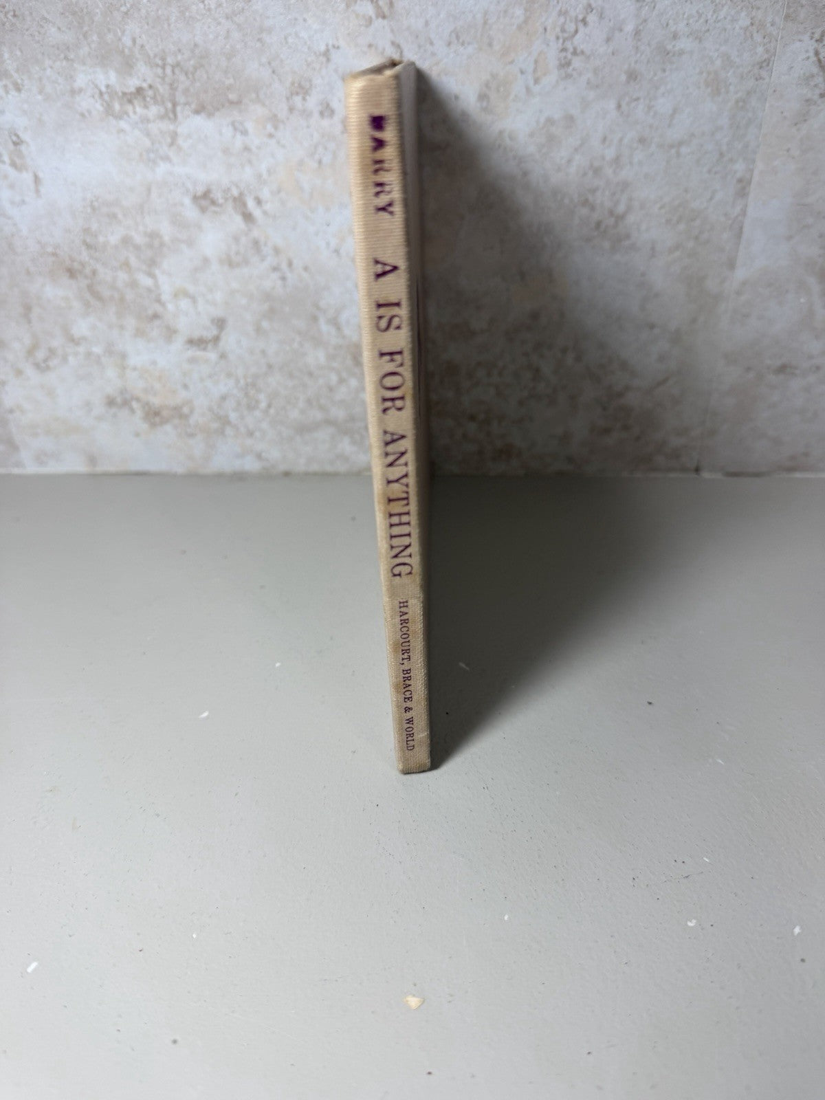 Vintage 1961 A Is For Anything Katharina Barry Childrens Book First Edition ABC