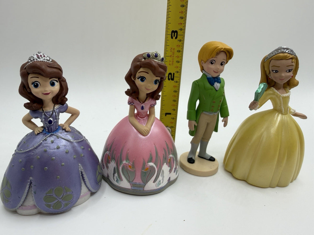 Disney Sofia the First Figures Princess Amber James Cake Topper Toy Set Lot of 4