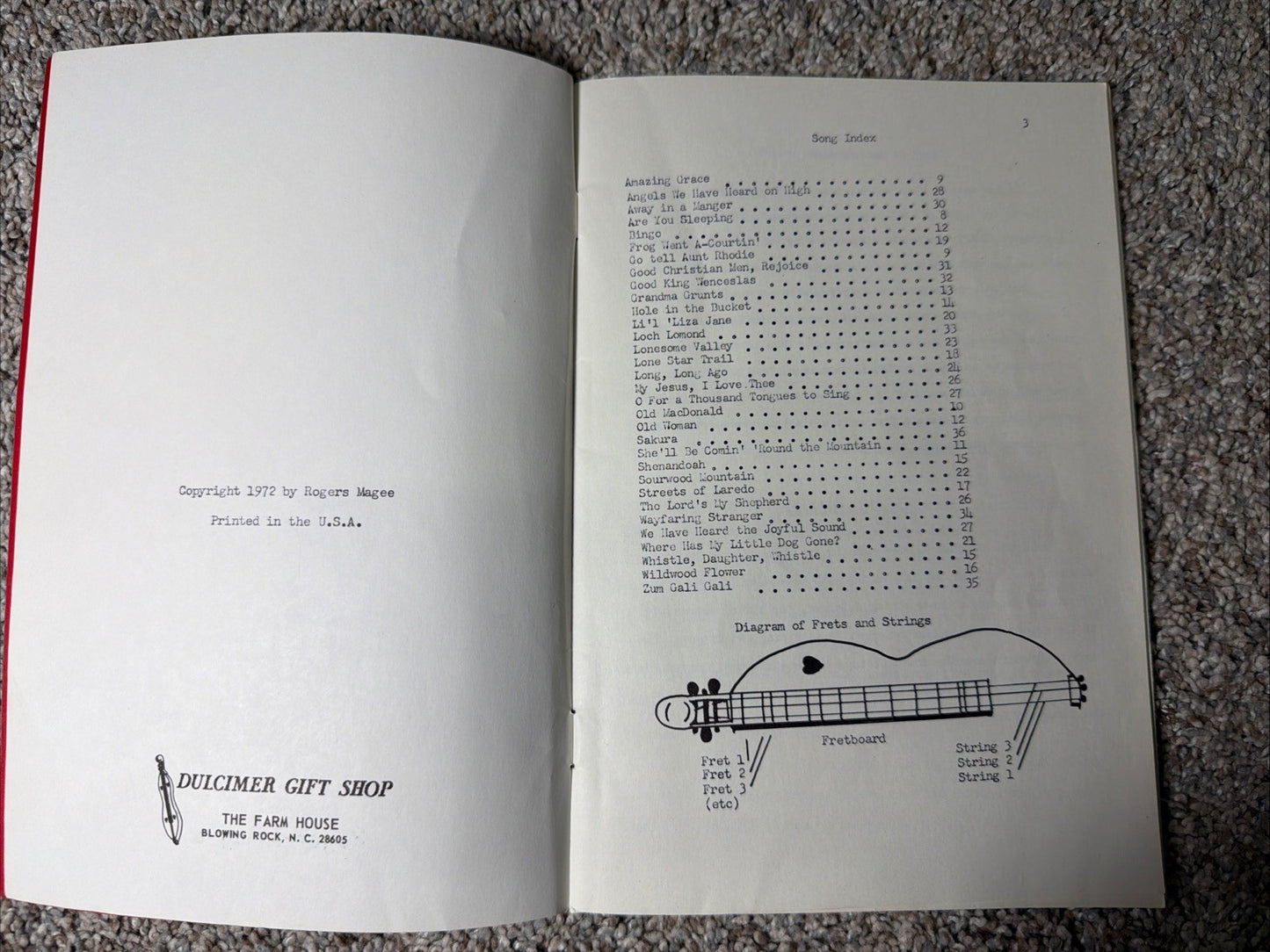 Vintage Lets Play Dulcimer Rogers Magee 1972 Music Instruction Book