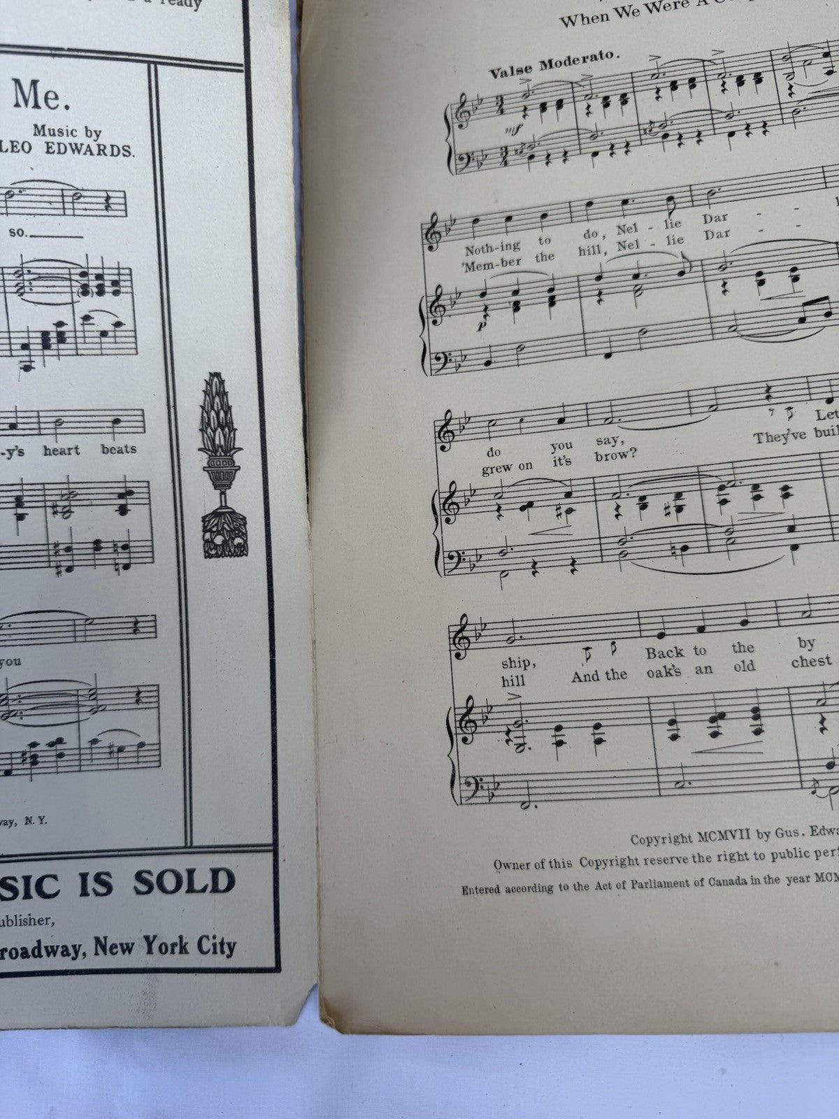 Vintage Sheet Music School Days 1907 Gus Edwards Gloria Swanson Love 1929
