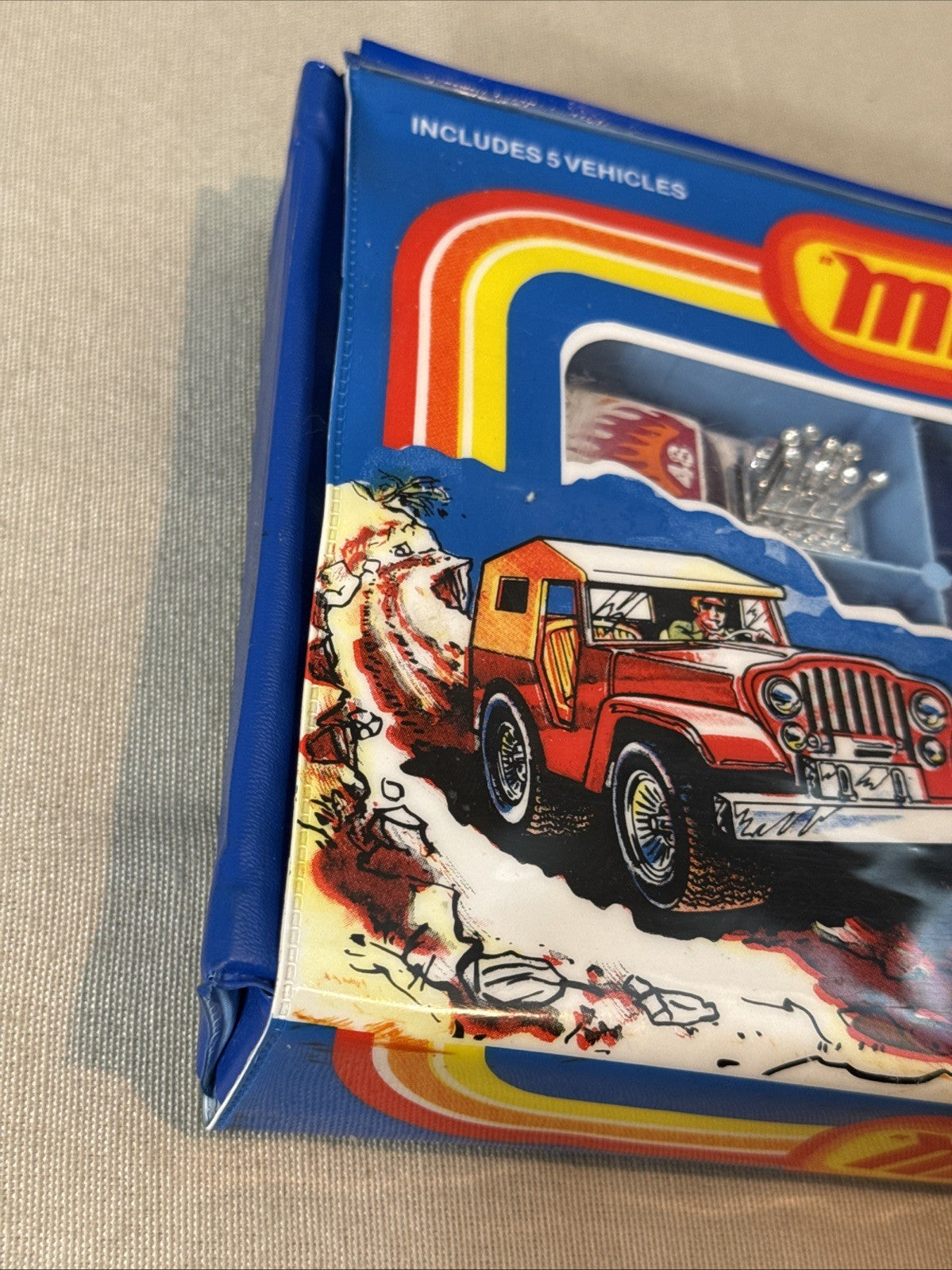 Vintage Matchbox Superfast Off The Road Carry Case Gift Set w/12 Cars 1970s