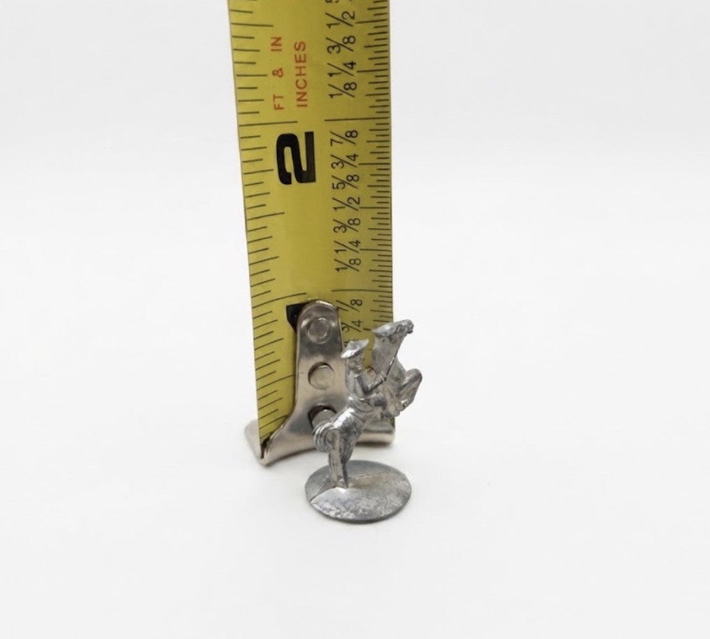 Vintage 1946 Monopoly Replacement Game Piece Horse Cowboy Rider Metal Token Pawn
