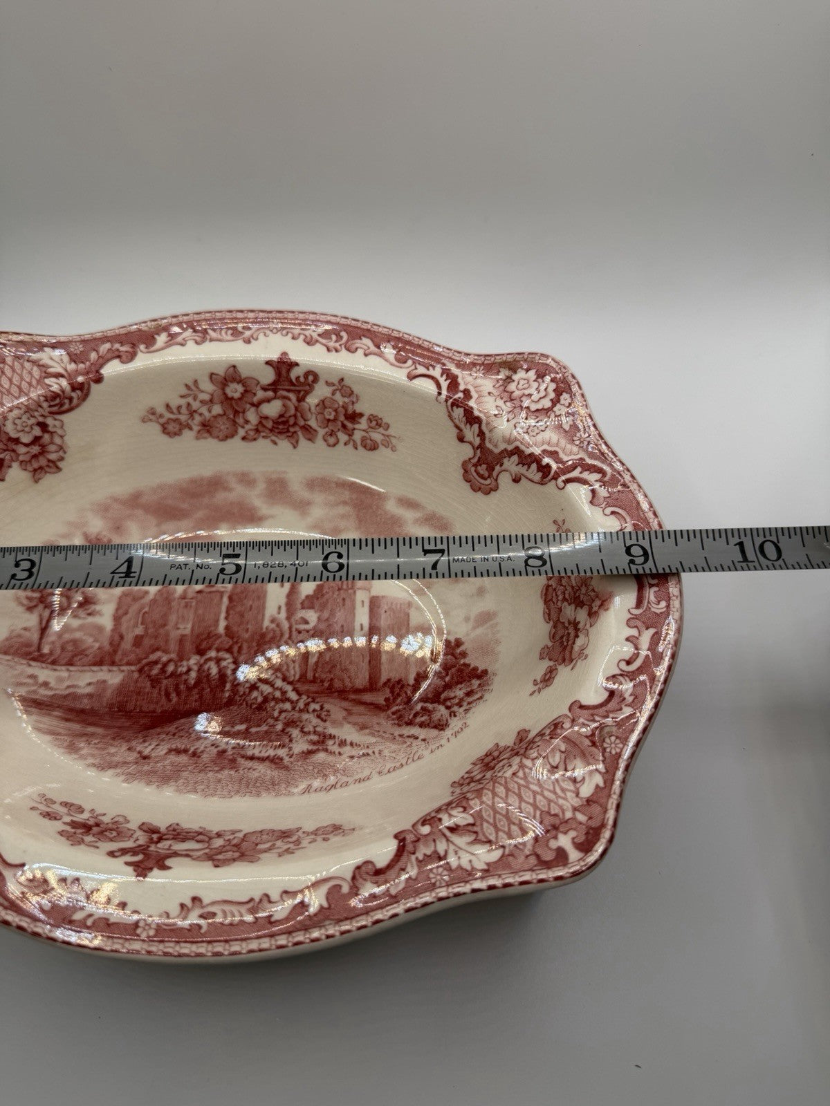 Johnson Brothers Old Britain Castles Red Oval Vegetable Bowl 2 Dessert Bowls