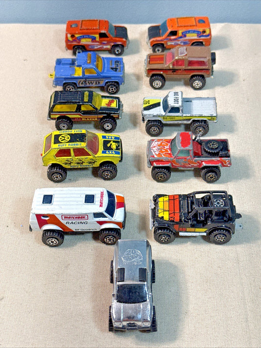 Vintage 1980s Hot Wheels Matchbox 4x4 Trucks Vans Diecast Big Foot II Cars