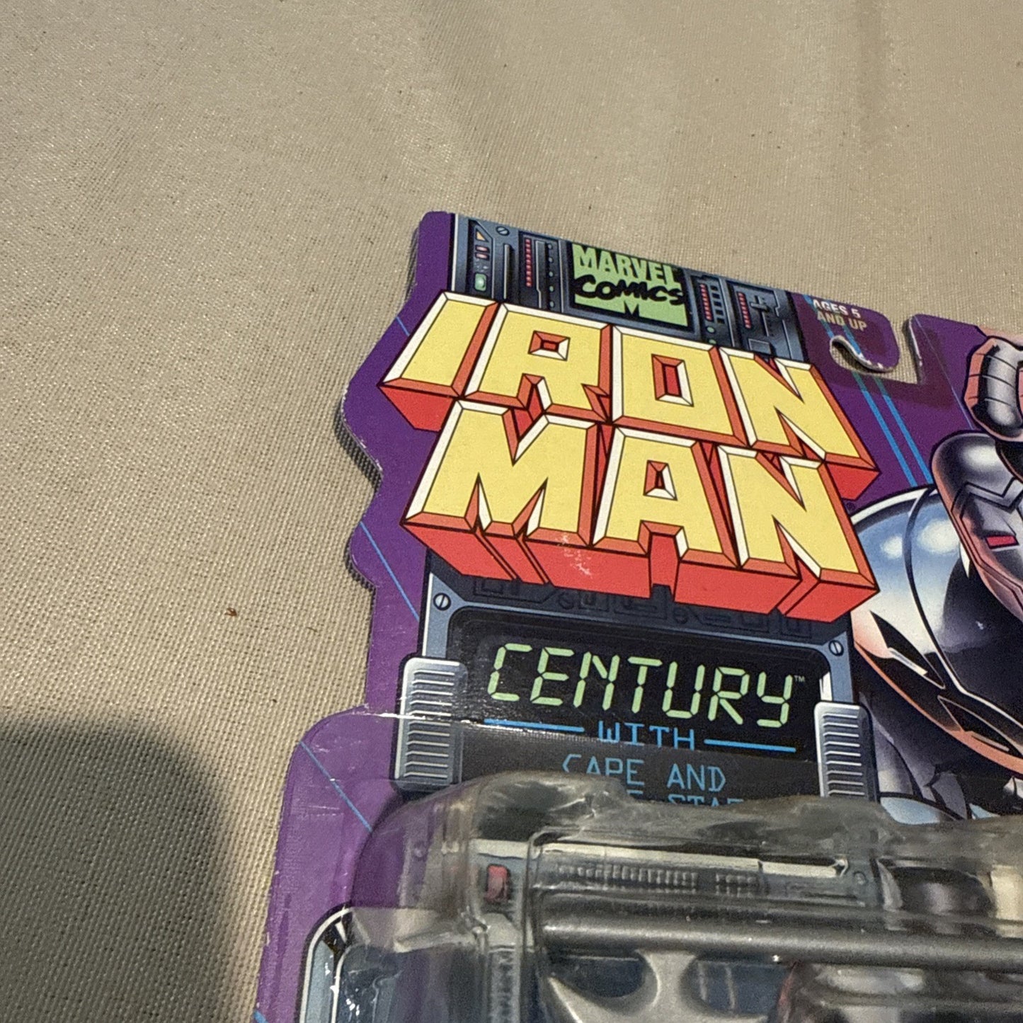 Marvel Iron Man Century Figure ToyBiz Cape Battle Staff Sealed Vintage