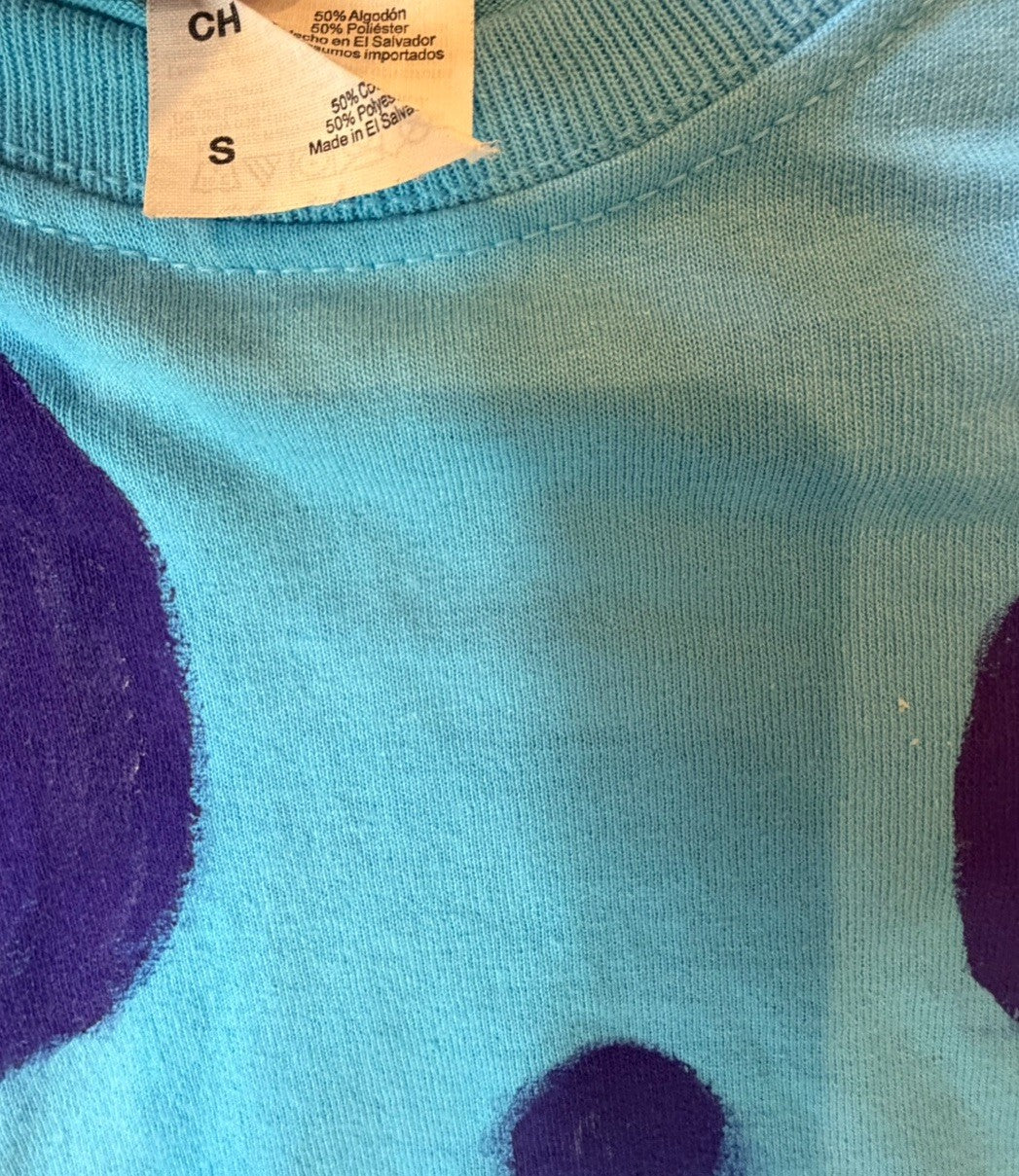 Kids Dumbo Costume Set Blue Polka Dot Shirt Plush Elephant Ears Hat Size Small