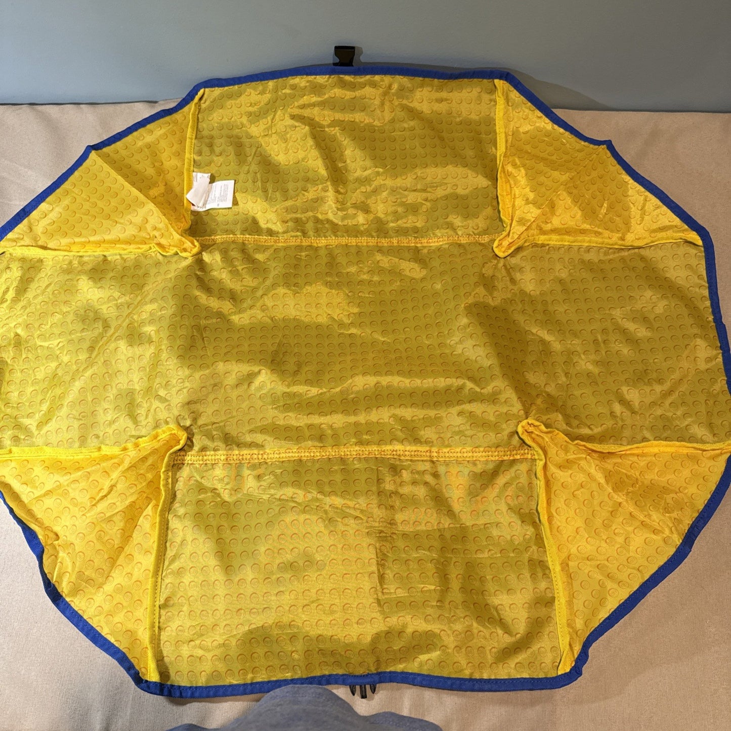 LEGO Canvas Tote Bag Expandable Black Yellow Blue Buckle Utility Carry Bag