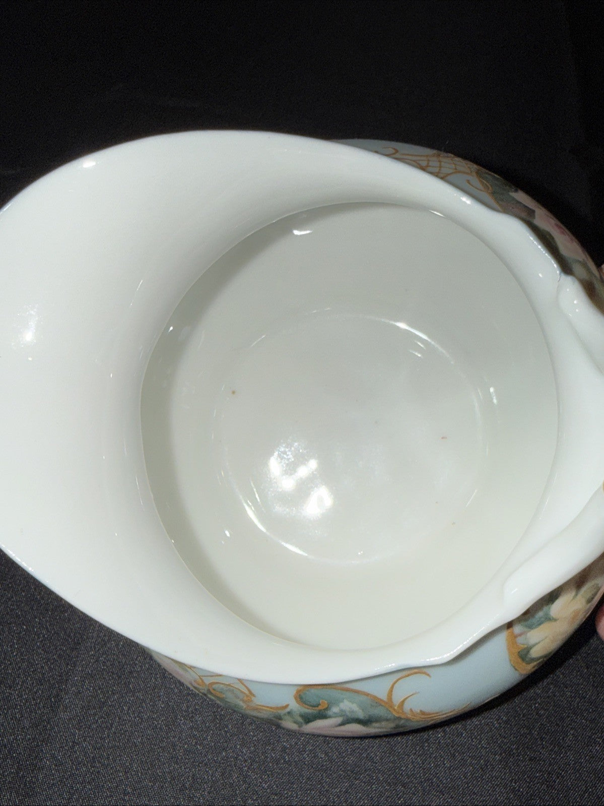 Antique Jean Pouyat Limoges France Hand Painted Creamer & Sugar Bowl Set Elegant