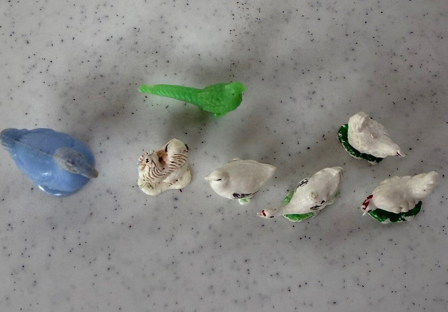Vintage Miniature Resin Farm Animal Figure Lot Ducks Chickens Birds