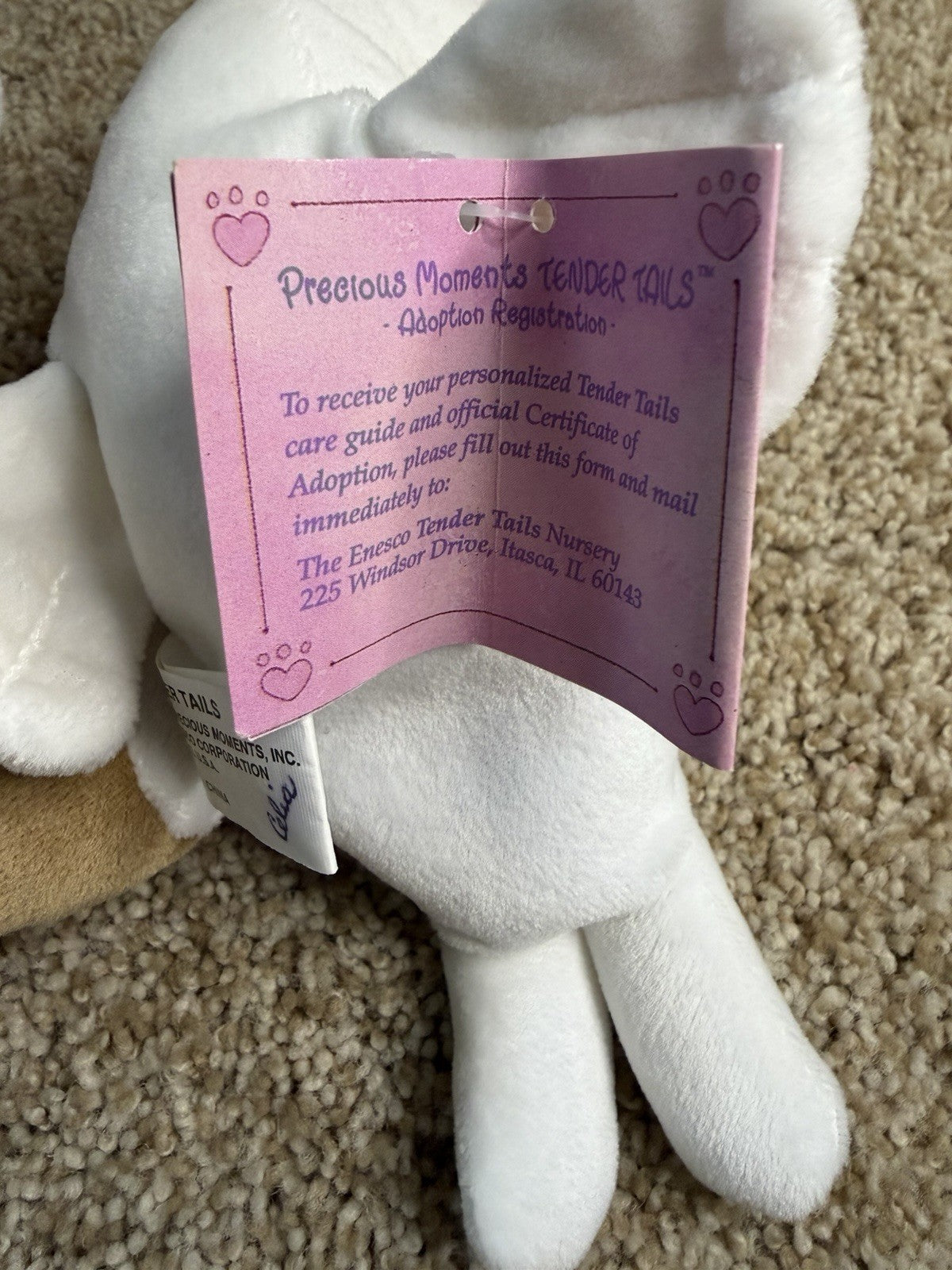 Precious Moments Tender Tails Cow Harp Seal Plush Bean Bag Animals Lot of 2