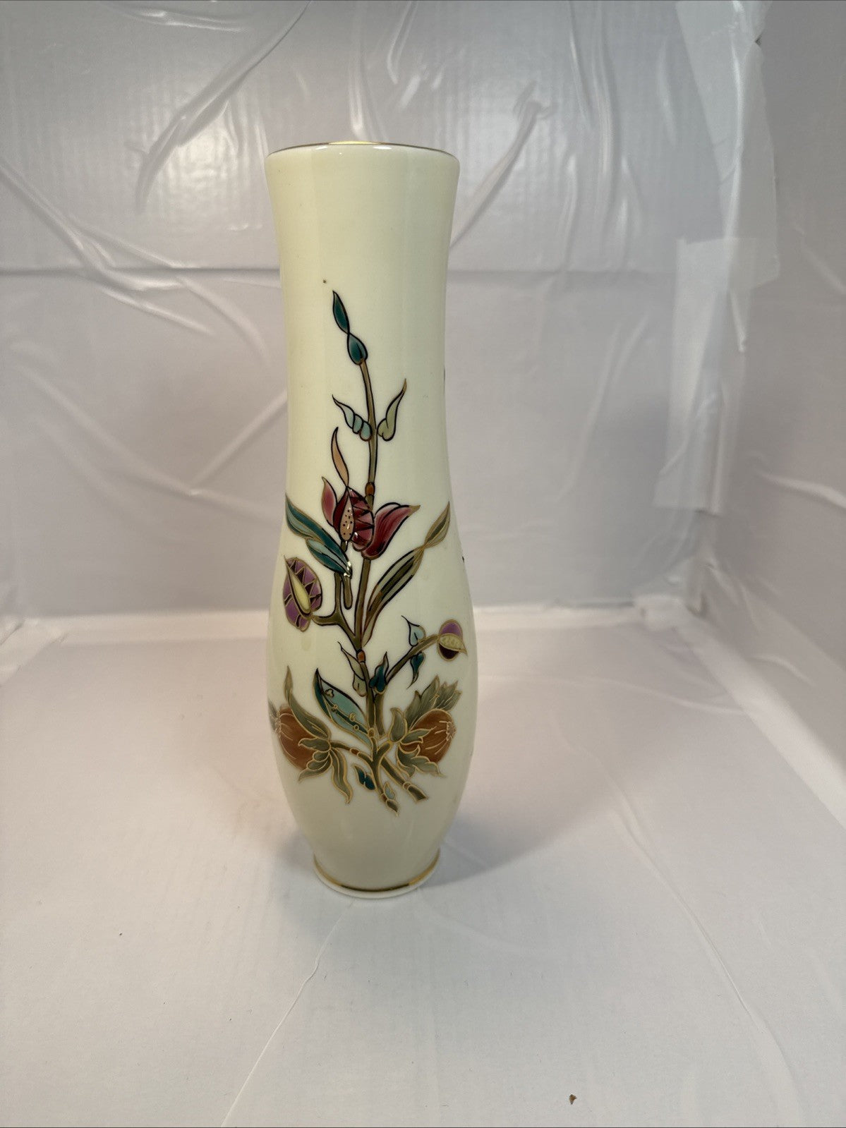 Zsolnay Hungarian Porcelain Orchid Vase 10.75 Inch 9061 008