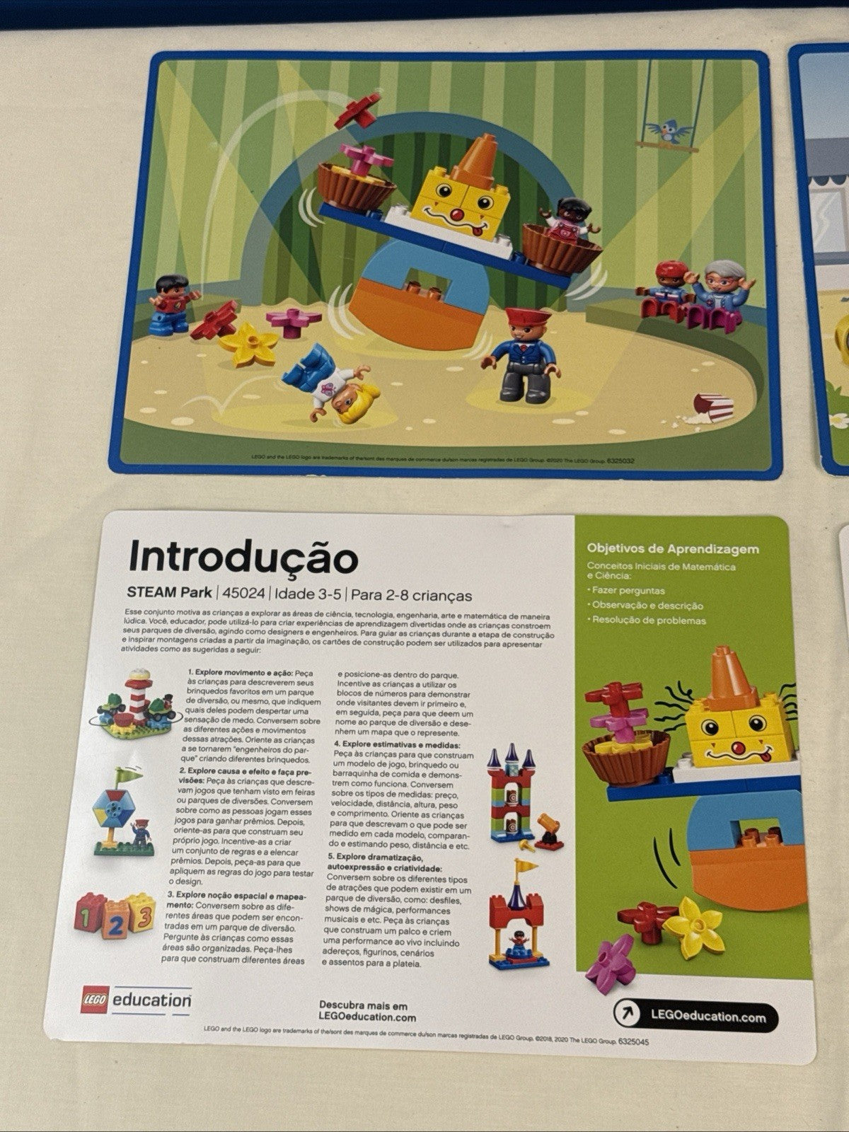 LEGO Education DUPLO STEAM Park 45024 Building Cards Replacement Instructions⁠