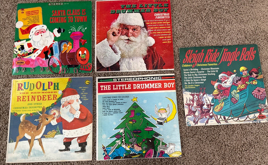 Childrens Christmas Vinyl Records Lot of 5 Santa Claus Holiday Kids Music LP VTG
