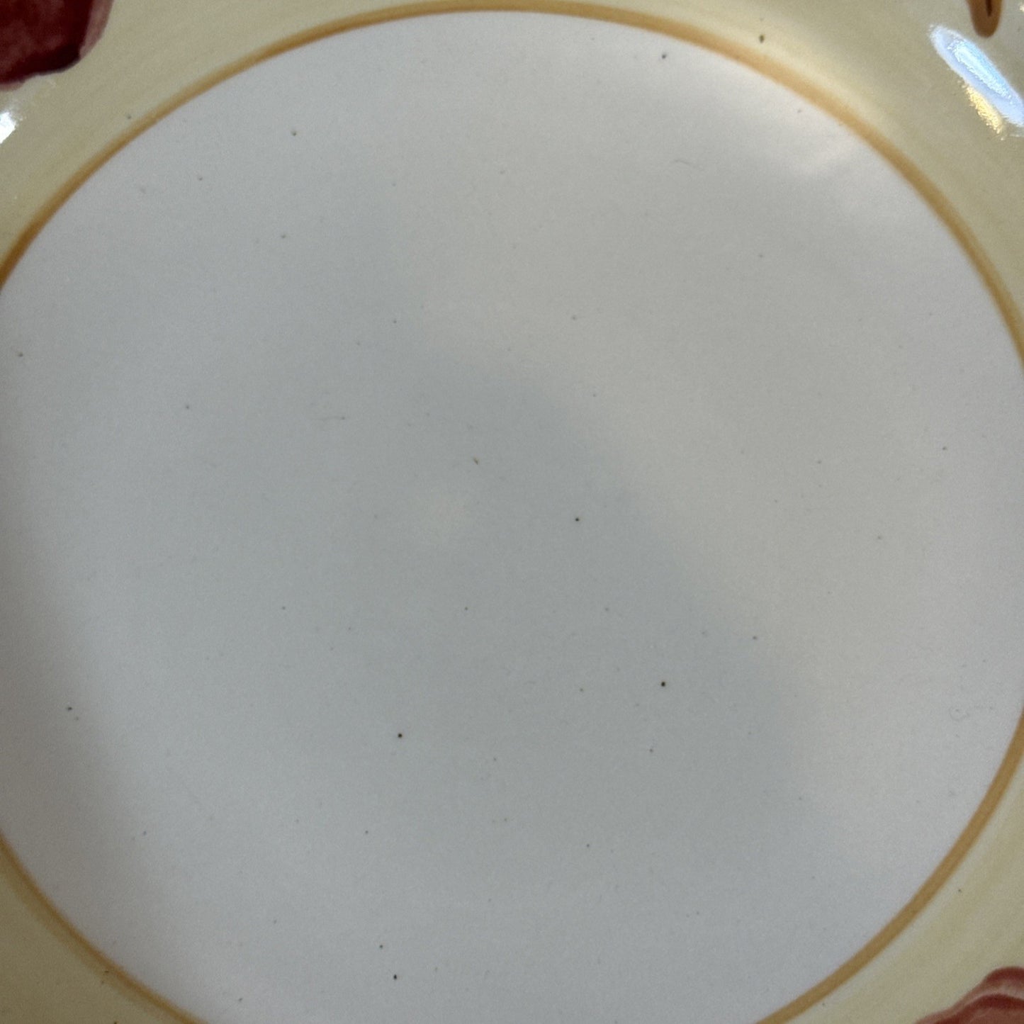 Hartstone Pottery Lot 13” Pasta Serving Bowl And Side Plate Apple Design