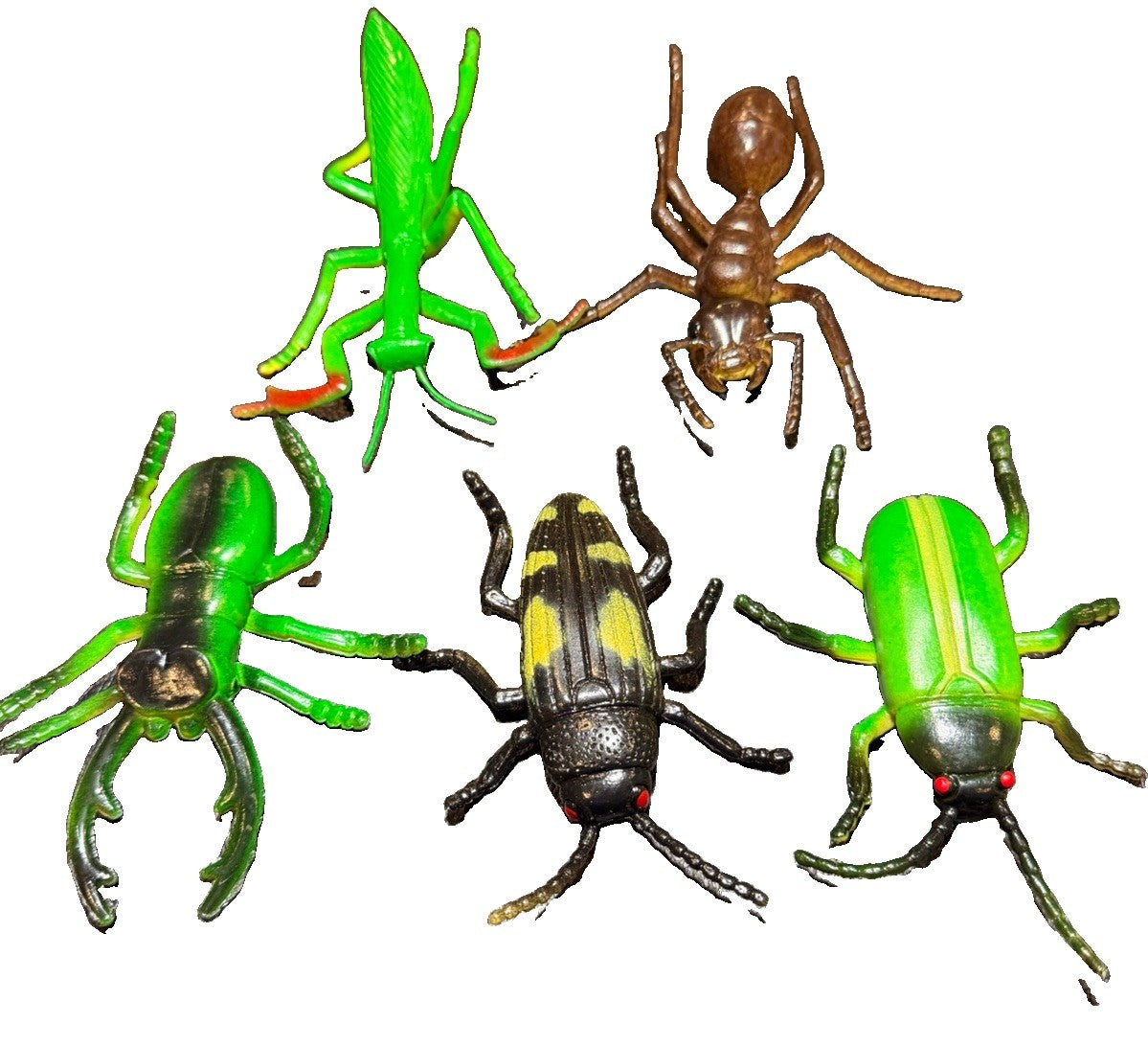 Large NWT Plastic Insect Toys Figures Bug Assortment Ant Mantis Beetle 60+ pc