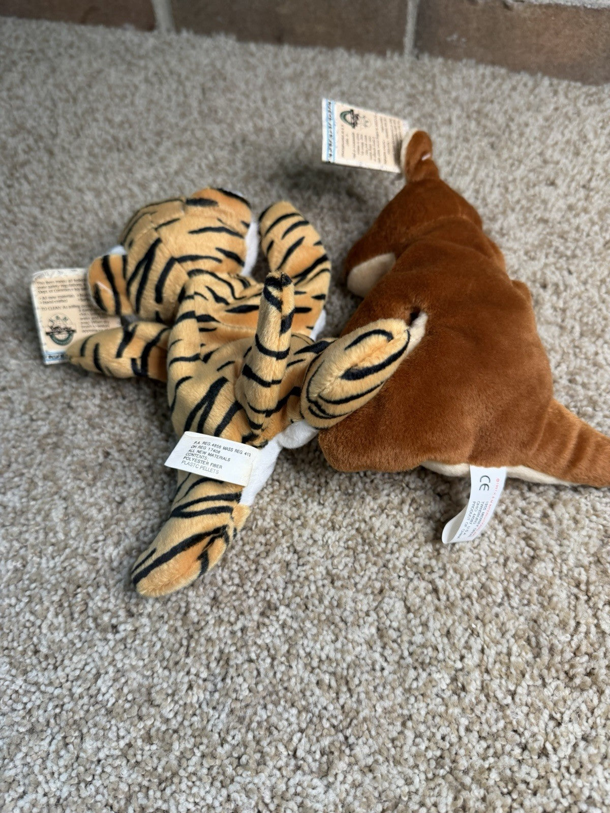 Vintage K&M International Kellytoy Jungle Beanbag Plush Animals Lot 1994 1997