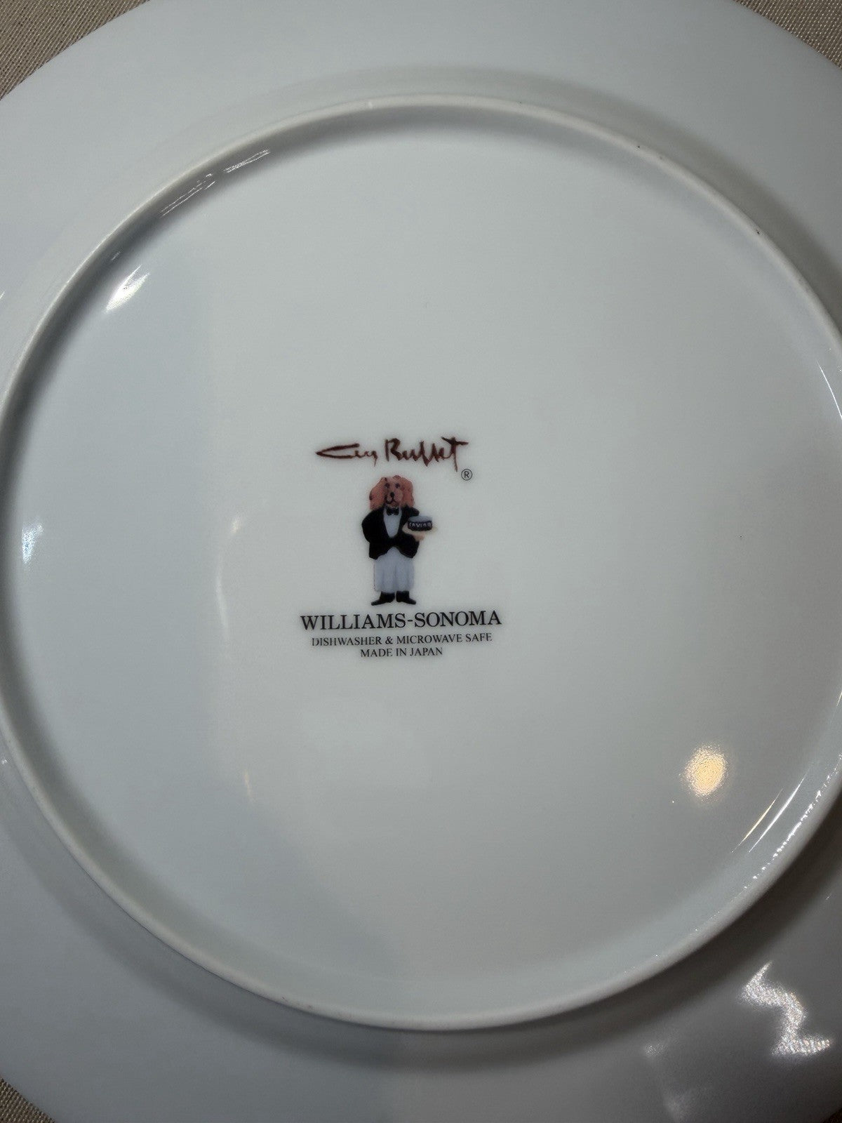 Guy Buffet Waiter Suite Plates Set 3 Black White Checkered Williams Sonoma