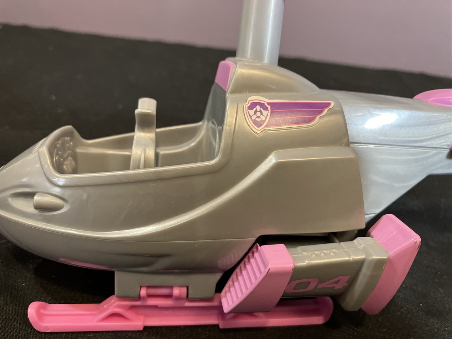 Paw Patrol Skye Helicopter Toy Deluxe Vehicle Pink Grey Spin Master