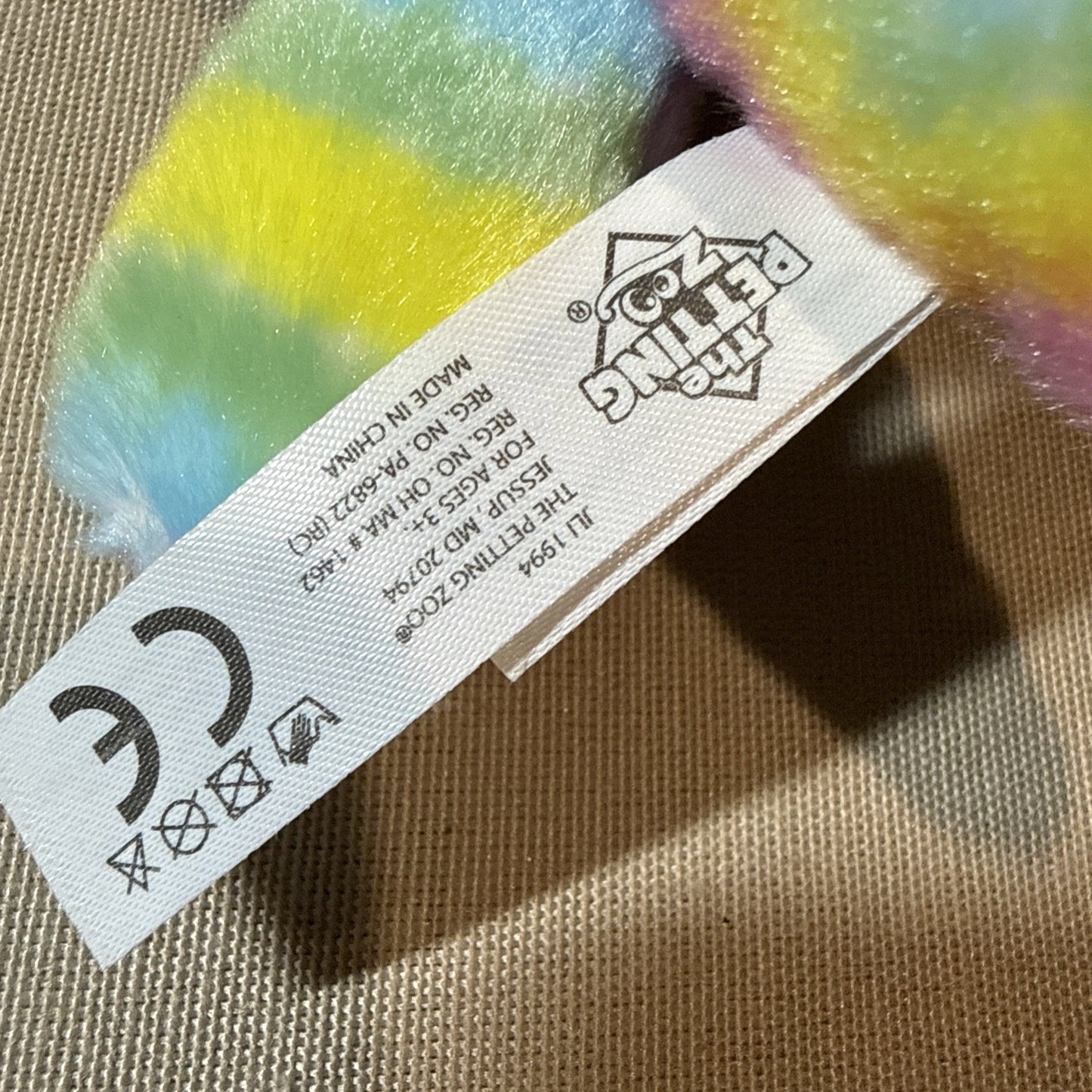 Rainbow Alligator Slap Bracelet Plush The Petting Zoo Wearable Toy