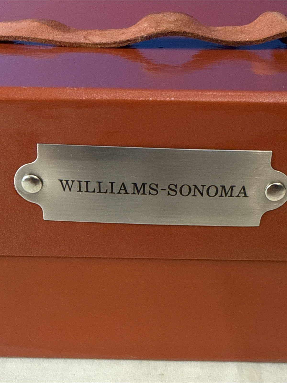 Williams Sonoma 5 Piece BBQ Grill Tool Set Stainless Steel Wood Case New