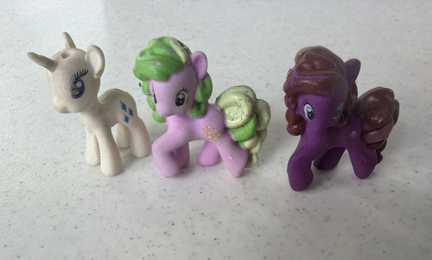 My Little Pony G4 Fizzypop Erasers & Rarity Pop Cutie Mark Magic Figure Lot