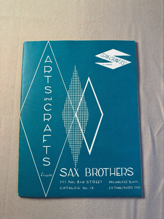 VintageSax Brothers 1950s Arts Crafts Catalog No 16 Milwaukee Craft Supply Book