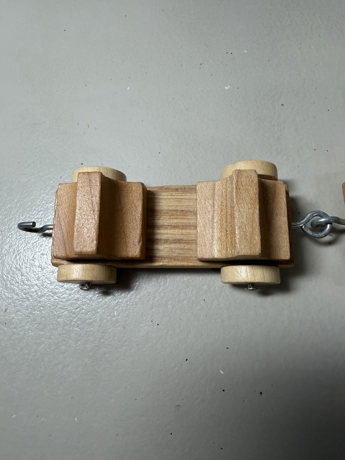 Vintage Loquai Holzkunst Wooden Train Set Engine Cars Folk Art Germany Handcraft