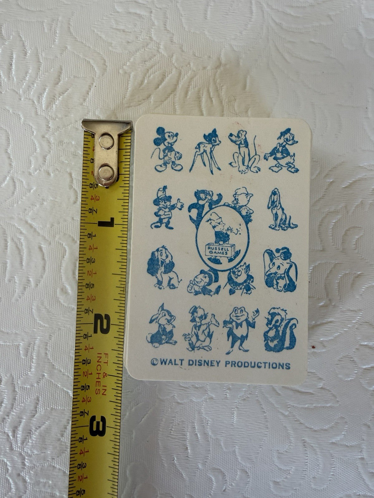 Vintage Walt Disney Character Card Game Mickey Bambi Donald Pluto Goofy Deck