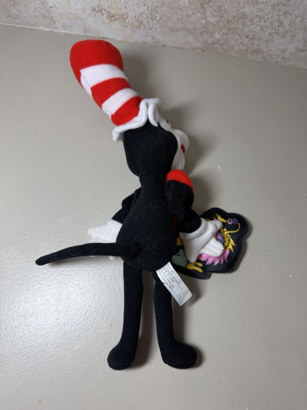 Vintage 1997 Mattel Henson Dr Seuss Cat in the Hat & Grinch Plush Toy Lot 10"
