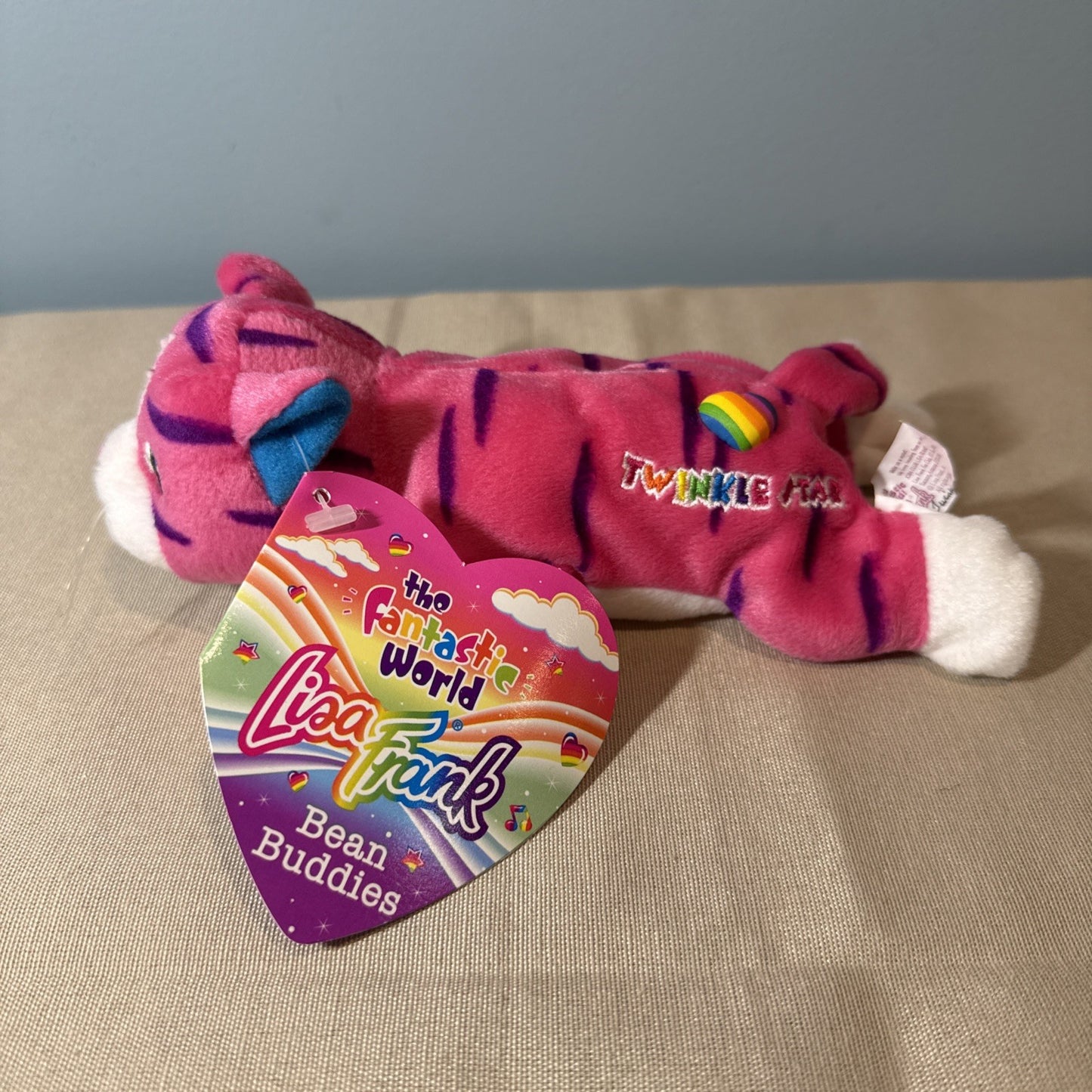 Vintage 1998 Lisa Frank Twinkle Star Pink Cat Bean Buddy NWT Rare Plush