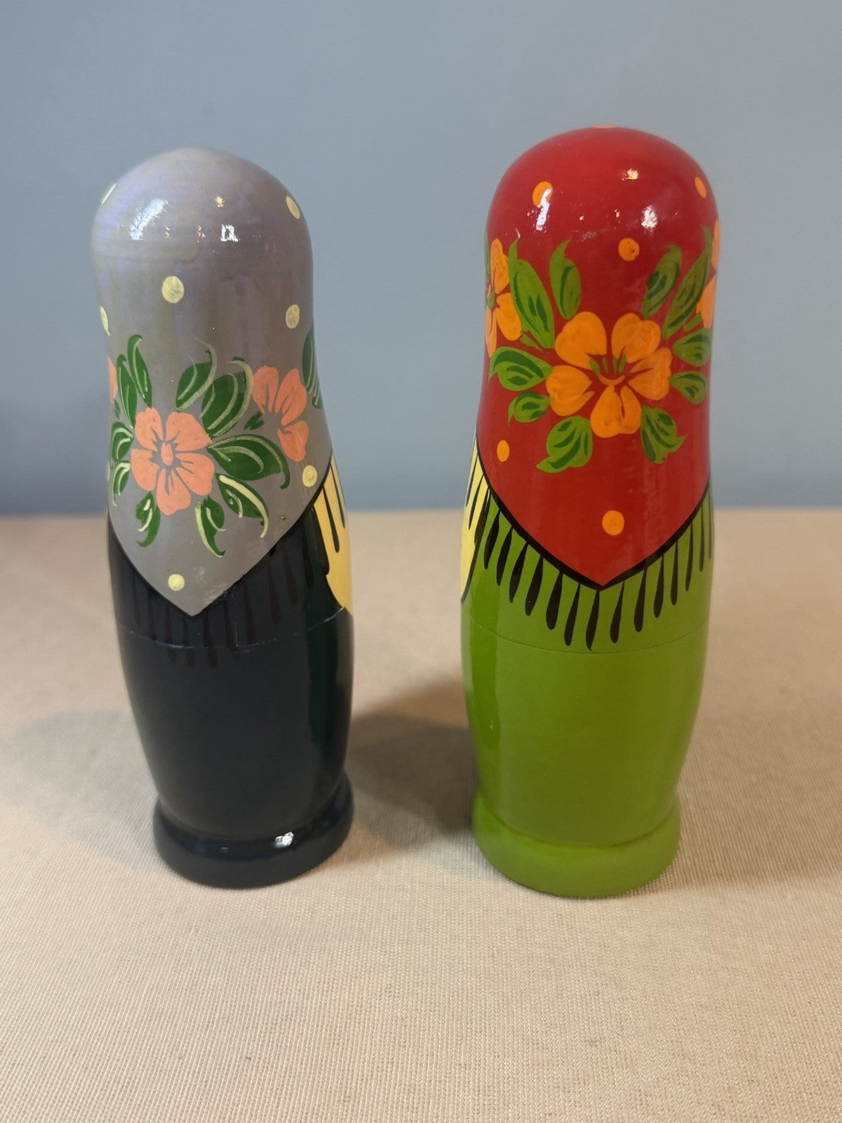 Hotel Baltschug Kempinski Moscow Wood Matryoshka Nesting Dolls Vodka Holders Set
