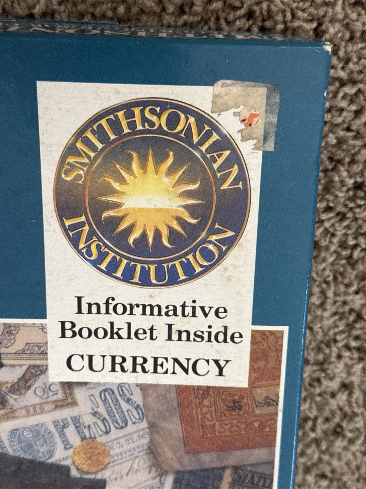 Smithsonian Vintage 550 Piece Currency Jigsaw Puzzle No 4811 Money With Booklet