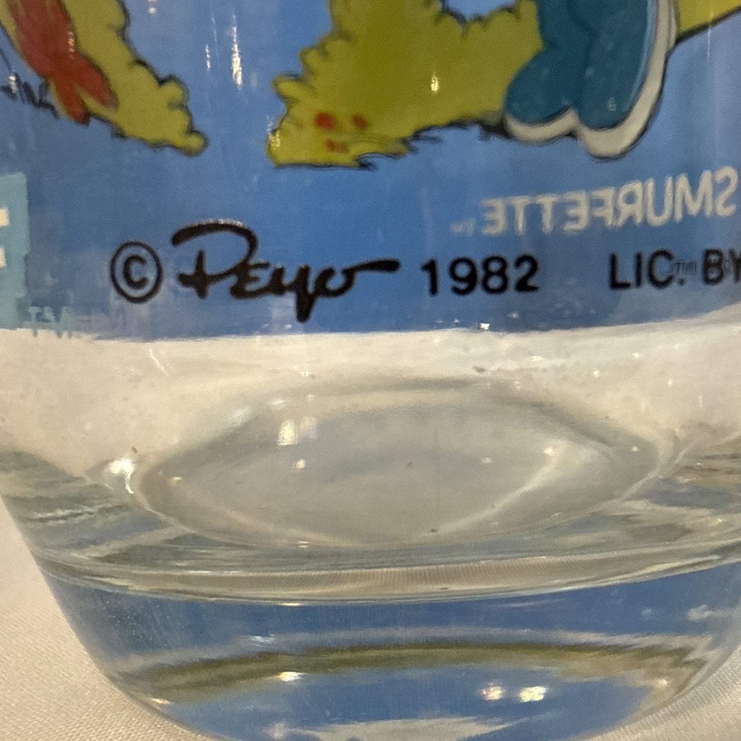 Vintage 1982 Smurfs Peyo Drinking Glasses Set of 5 Smurfette Papa Hefty Grouchy