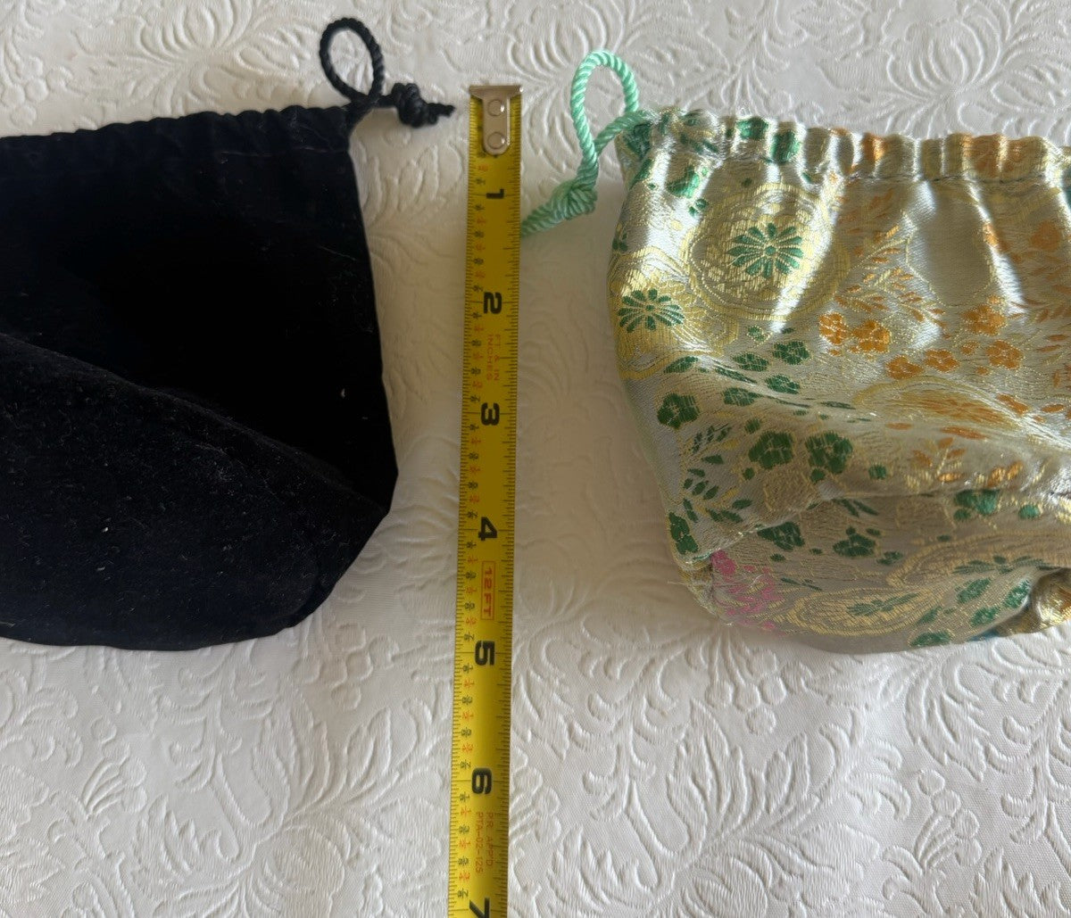 Vintage Jewelry Pouch Lot Velvet Silk Drawstring Anti Tarnish 10 Pc