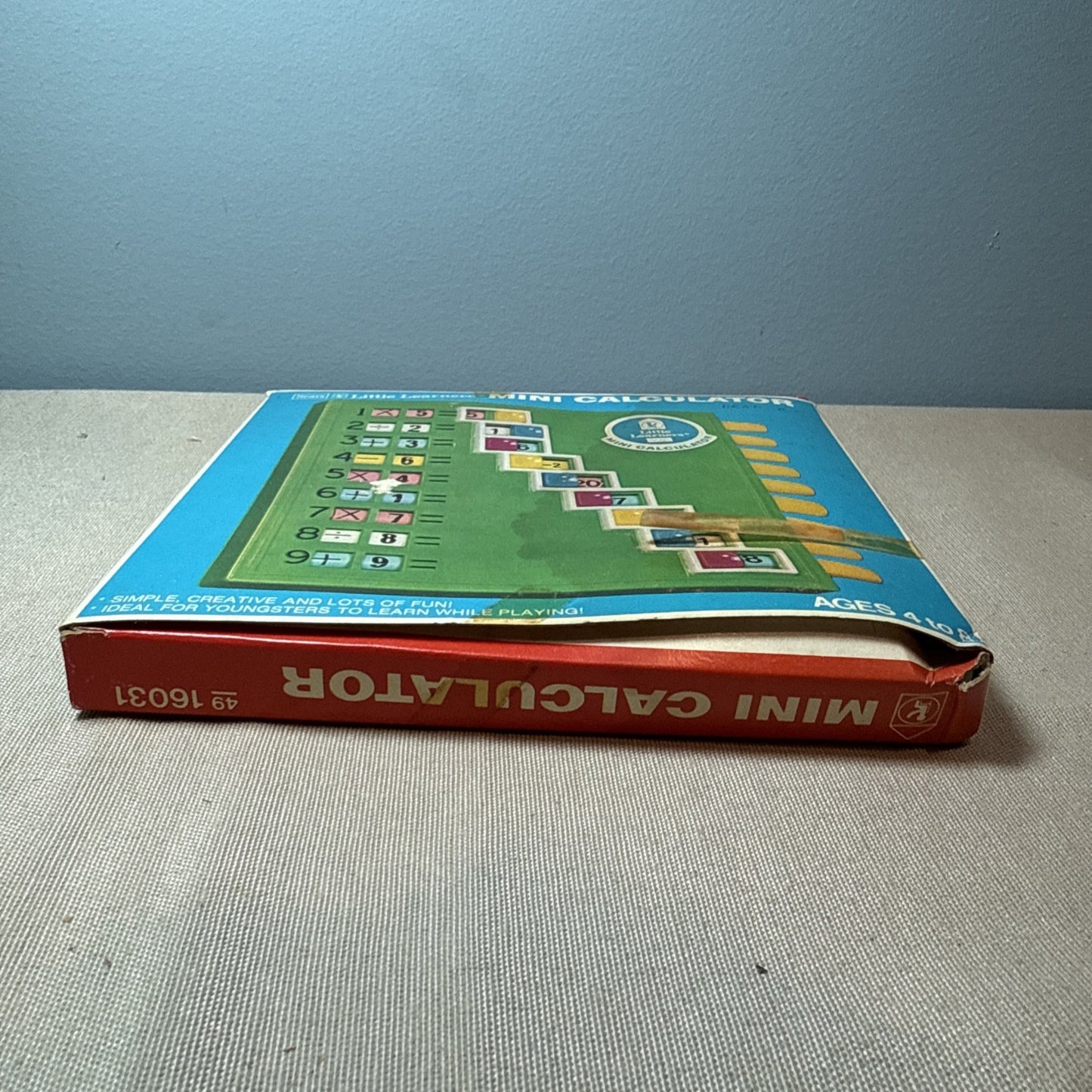 Vintage Sears Little Learners Mini Calculator Educational Toy Blue 1980s