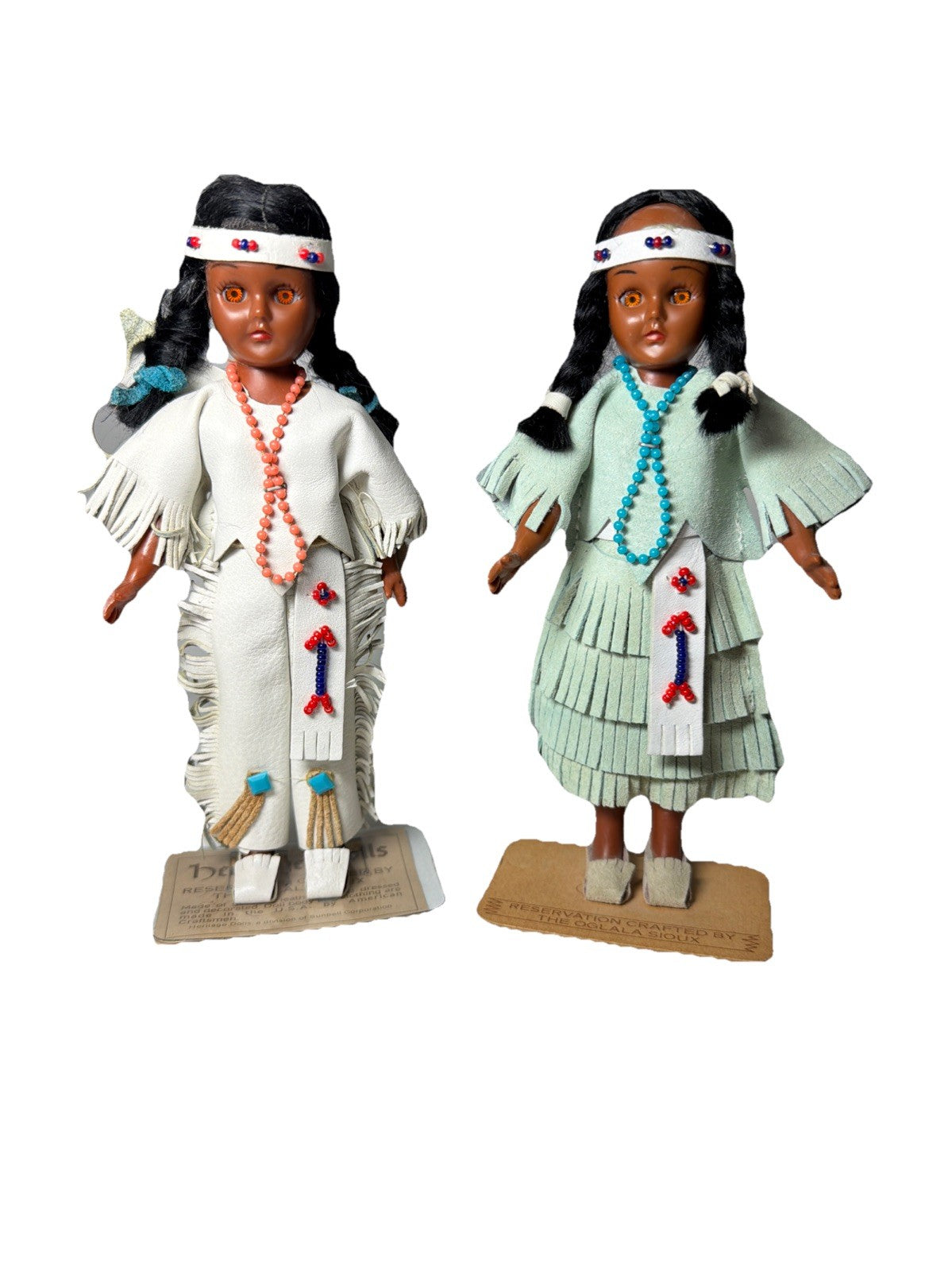 Vintage Native American Indian Heritage Dolls Oglala Sioux Sleepy Eye Dolls